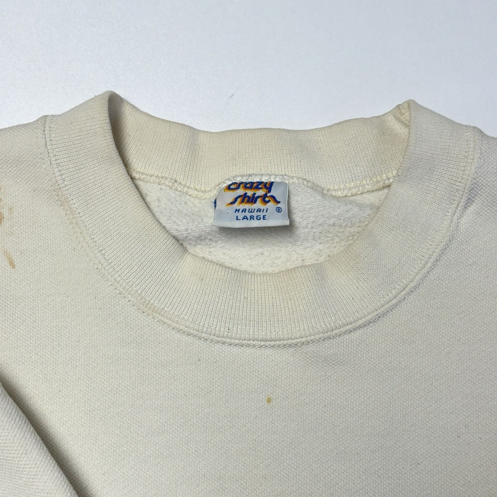 Vintage Vintage 90s Crazy Shirt Sweatshirt Kona Jacks Fishing White Size US L / EU 52-54 / 3 - 13 Thumbnail