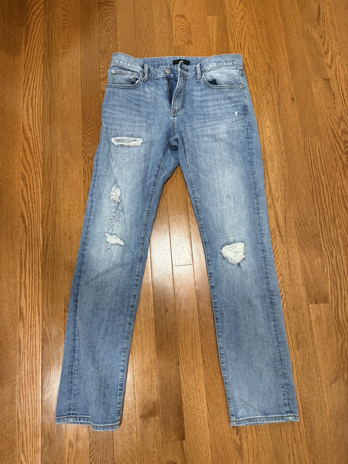 Uniqlo Uniqlo Distressed Slim Fit Jeans Size US 30 / EU 46 - 1 Thumbnail