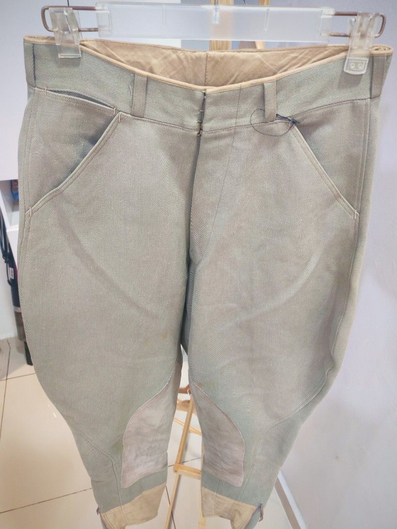 Vintage 40s–50s Plazanet French Army Jodhpurs Riding Pants Size US 30 / EU 46 - 2 Thumbnail
