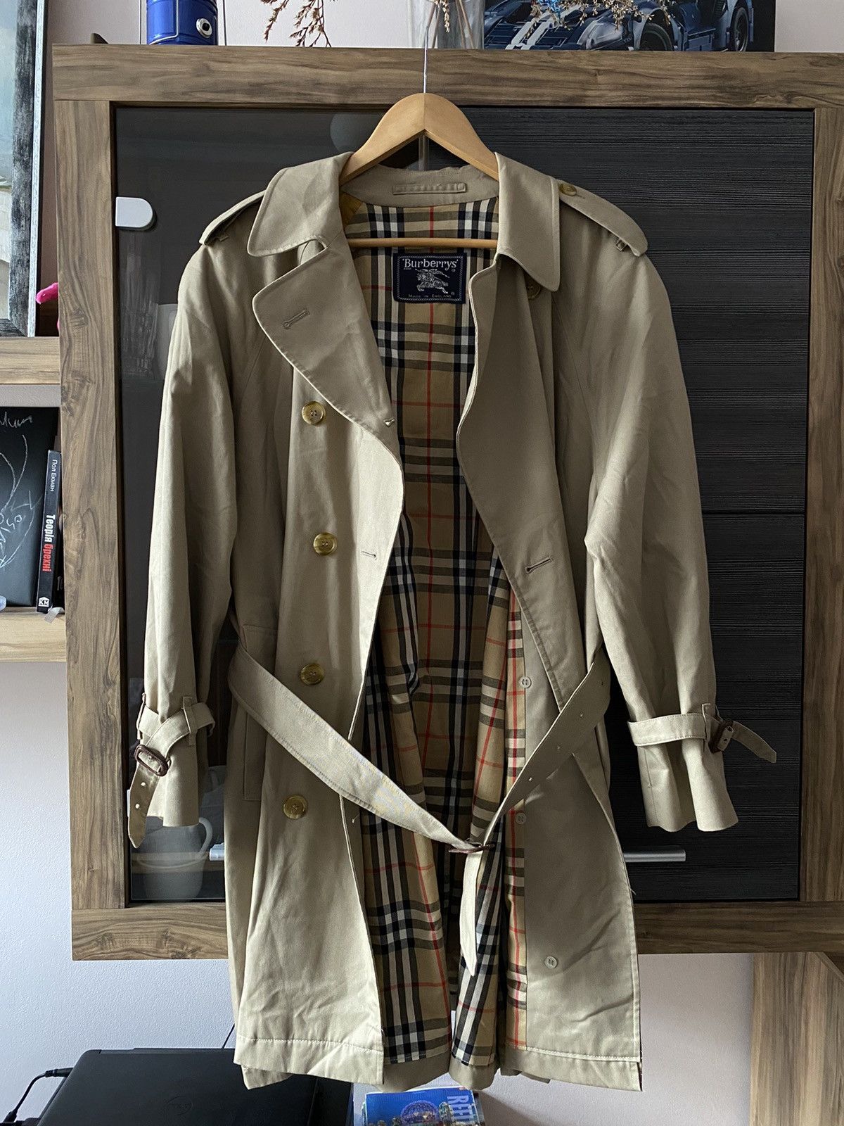 Burberry Burberrys London Trench Coat Nova Check Belted Long Size 18 Size US L / EU 52-54 / 3 - 1 Thumbnail