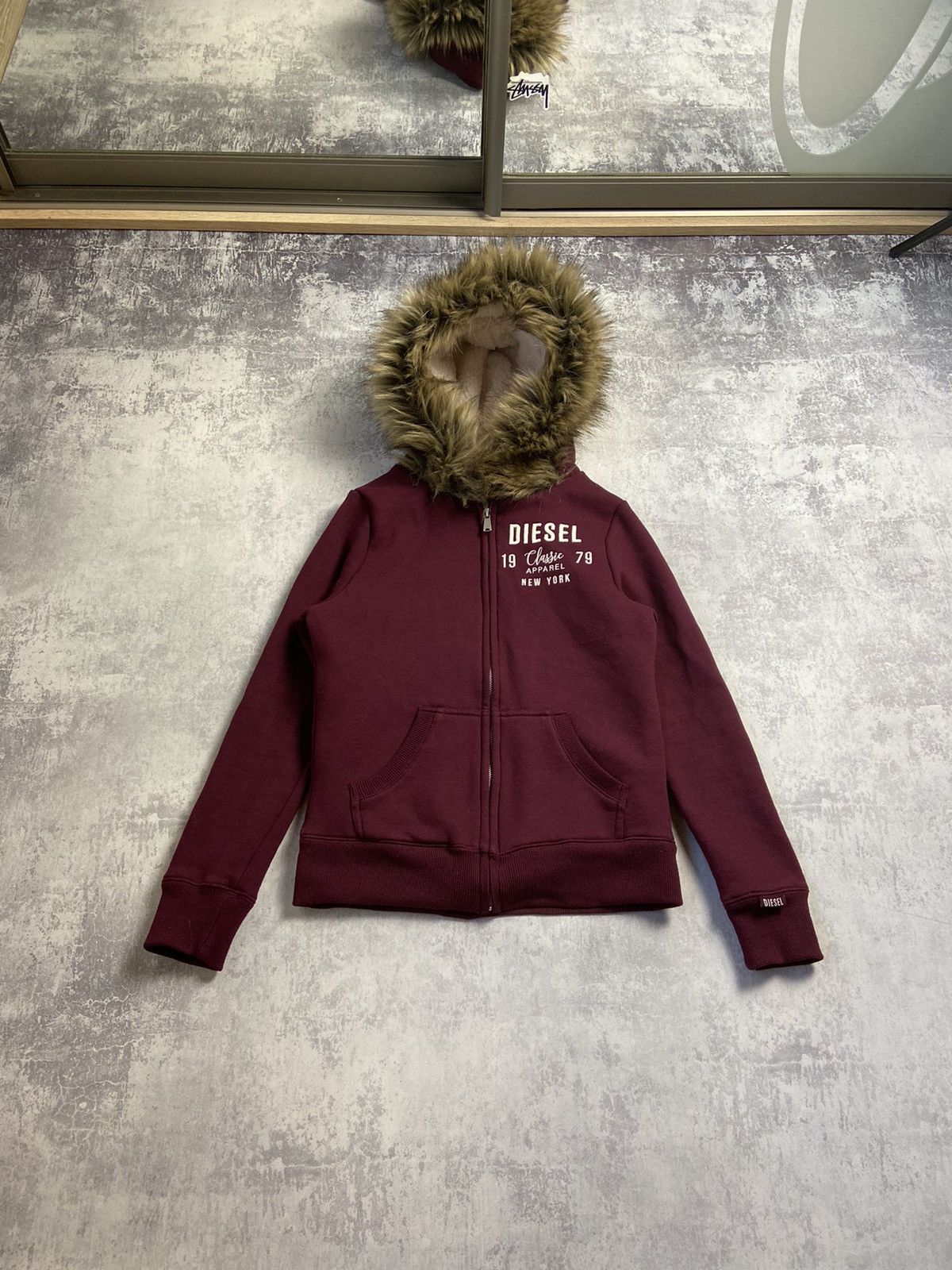 トップス 00s archive GAP fur zip hoodie Y2K 00s archive GAP fur zip hoodie Y2K