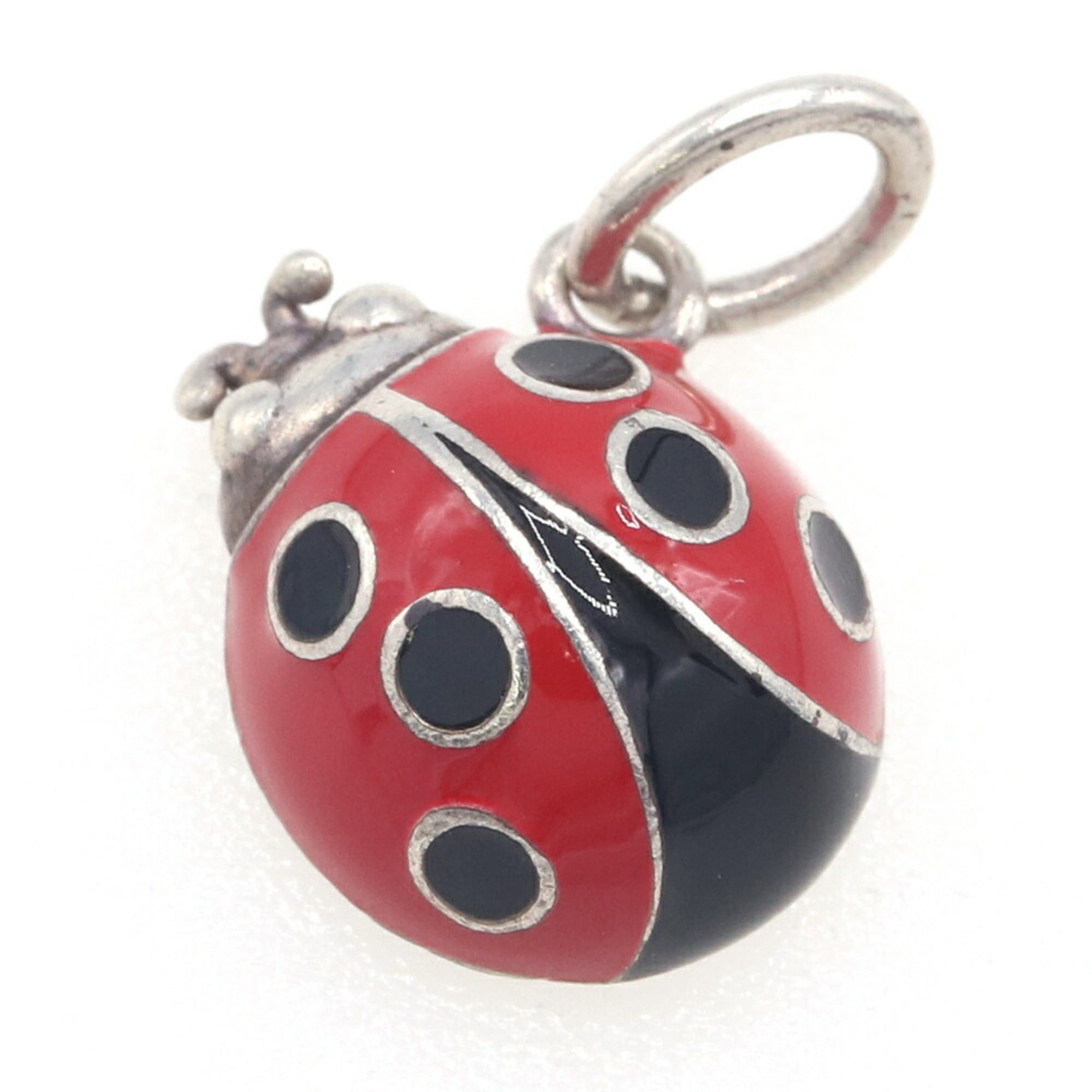 Tiffany Ladybug Pendant Top in Red and Black SV Sterling Silver 925 Necklace for Women TIFFANY & Co.