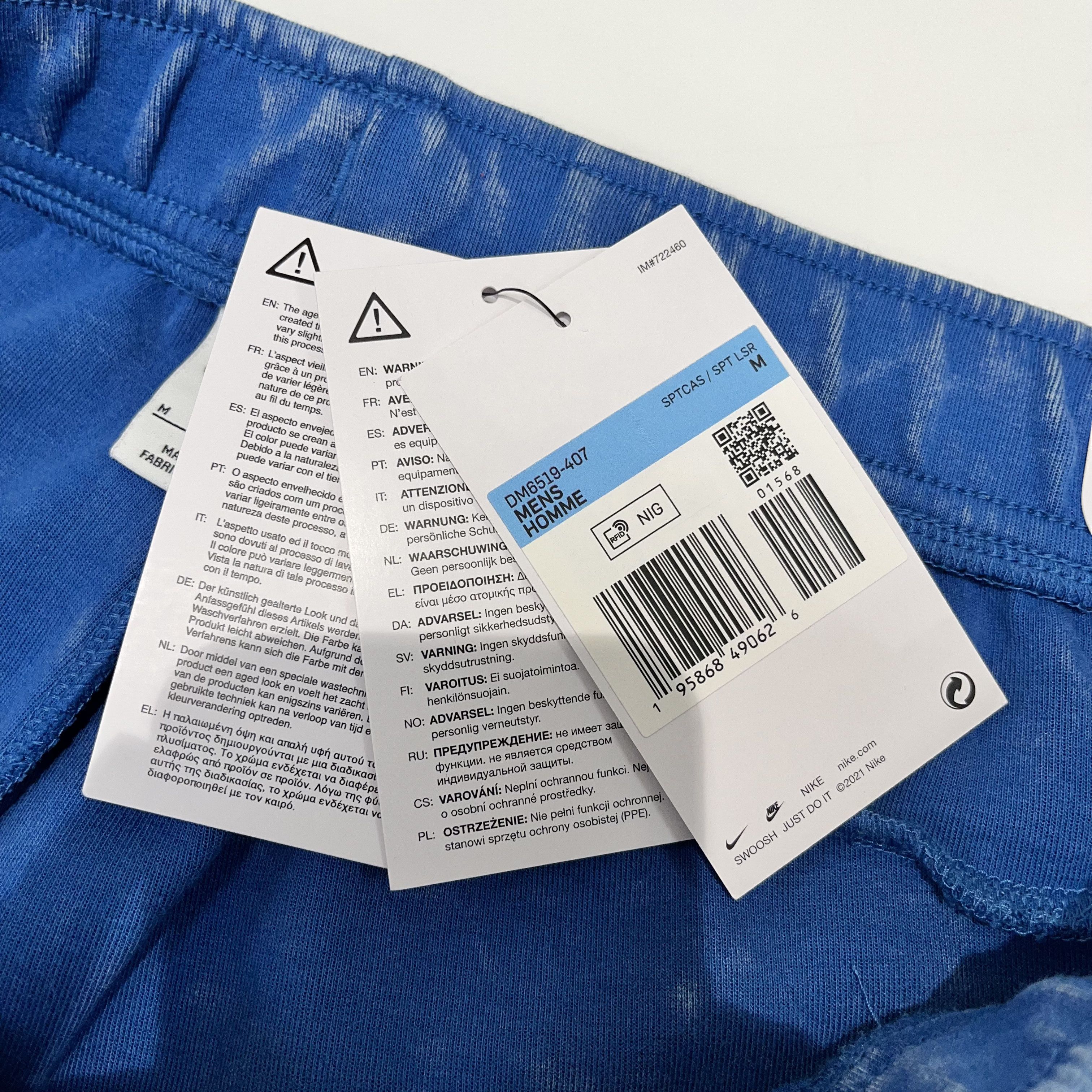Nike Nike Tech Fleece Wash Shorts Dark Marina Blue/Black Size US 32 / EU 48 - 9 Thumbnail