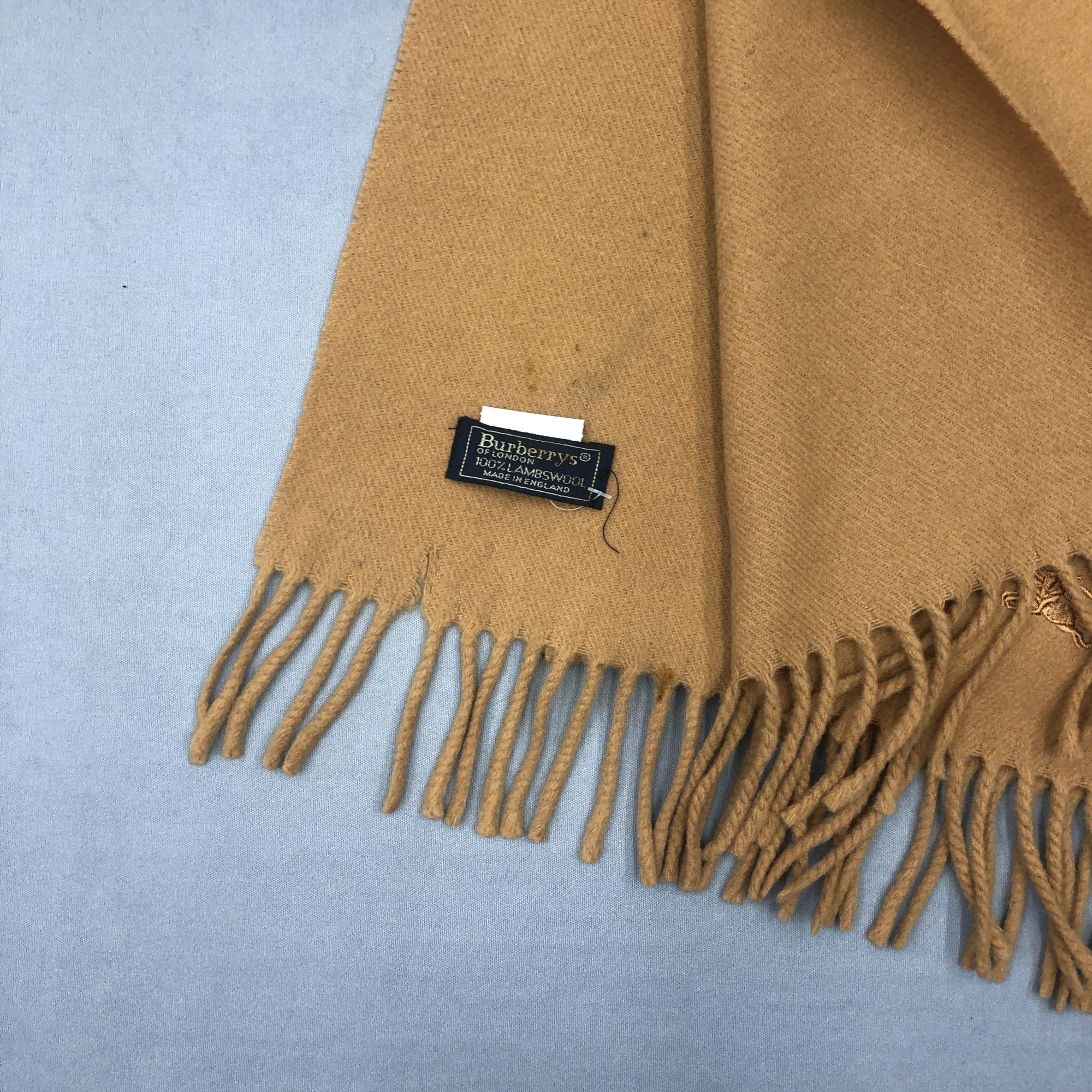 Burberry Vintage Burberrys Scarf Muffler Wool Winter Fringe Scarves Size ONE SIZE - 6 Thumbnail