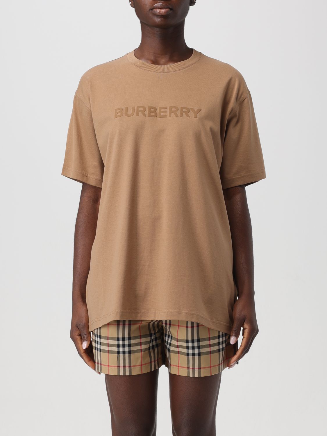 image of Burberry T-Shirt Woman Brown, Women's (Size Large)