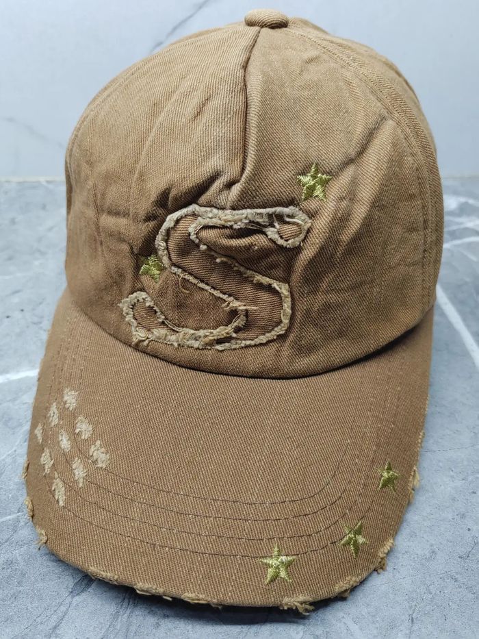 image of Vintage S Distressed Style Cap Hat in Mix, Men's