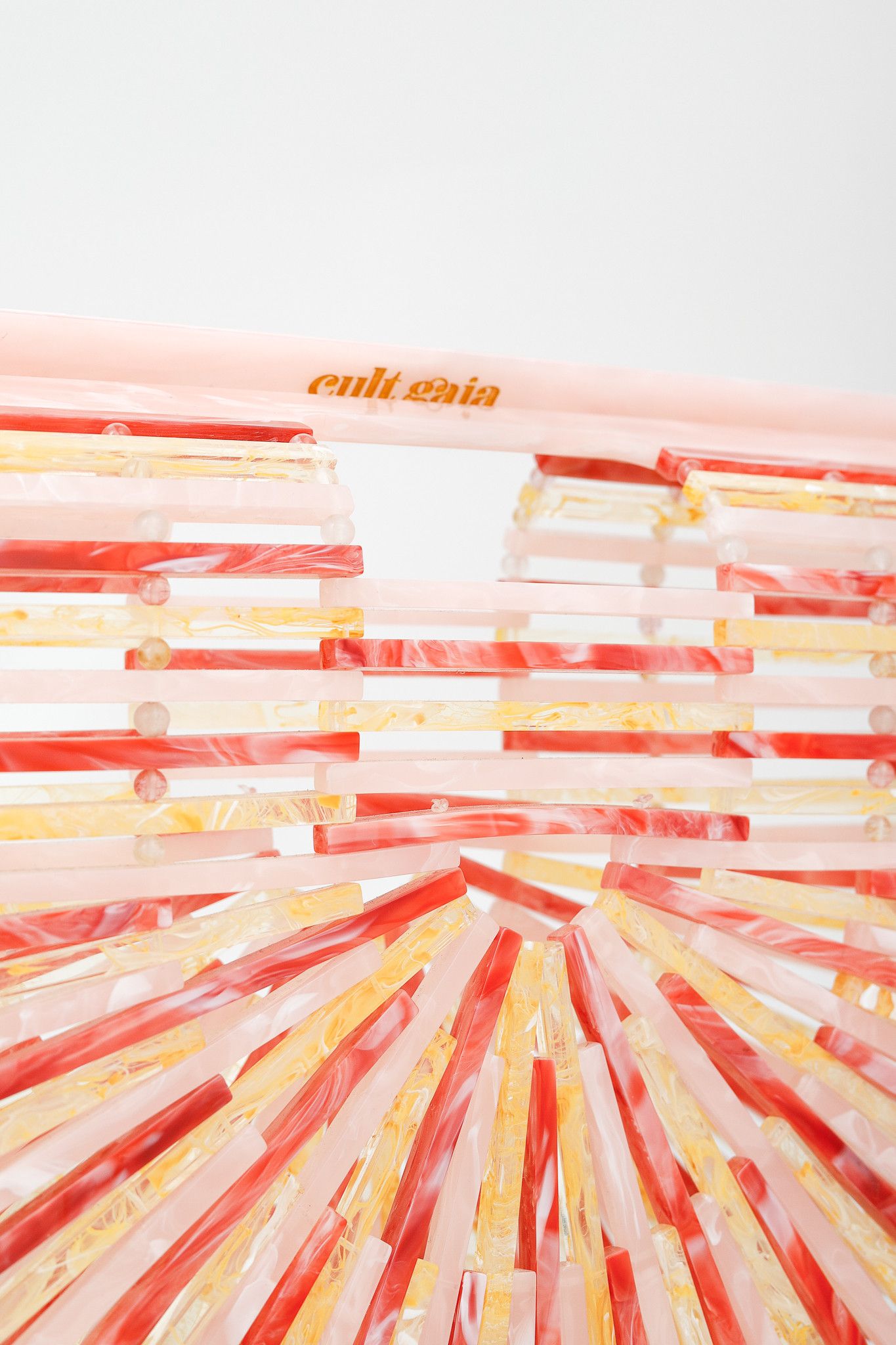 Cult Gaia Cult Gaia Ark Citrus Multi Acrylic Top Handle Bag Size ONE SIZE - 7 Thumbnail