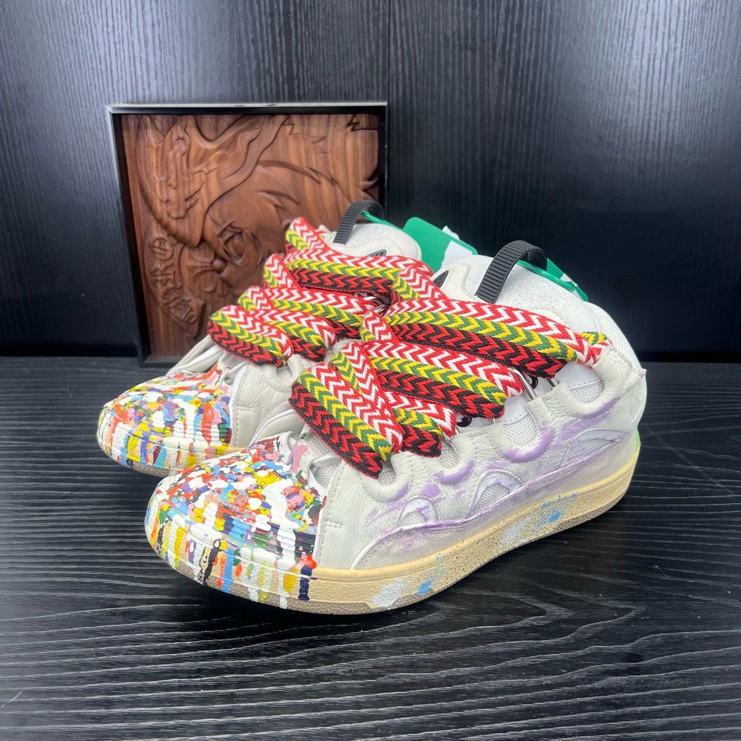 Lanvin Lanvin ink splatter white shoes size 43 worn once Size US 10 / EU 43 - 1 Thumbnail