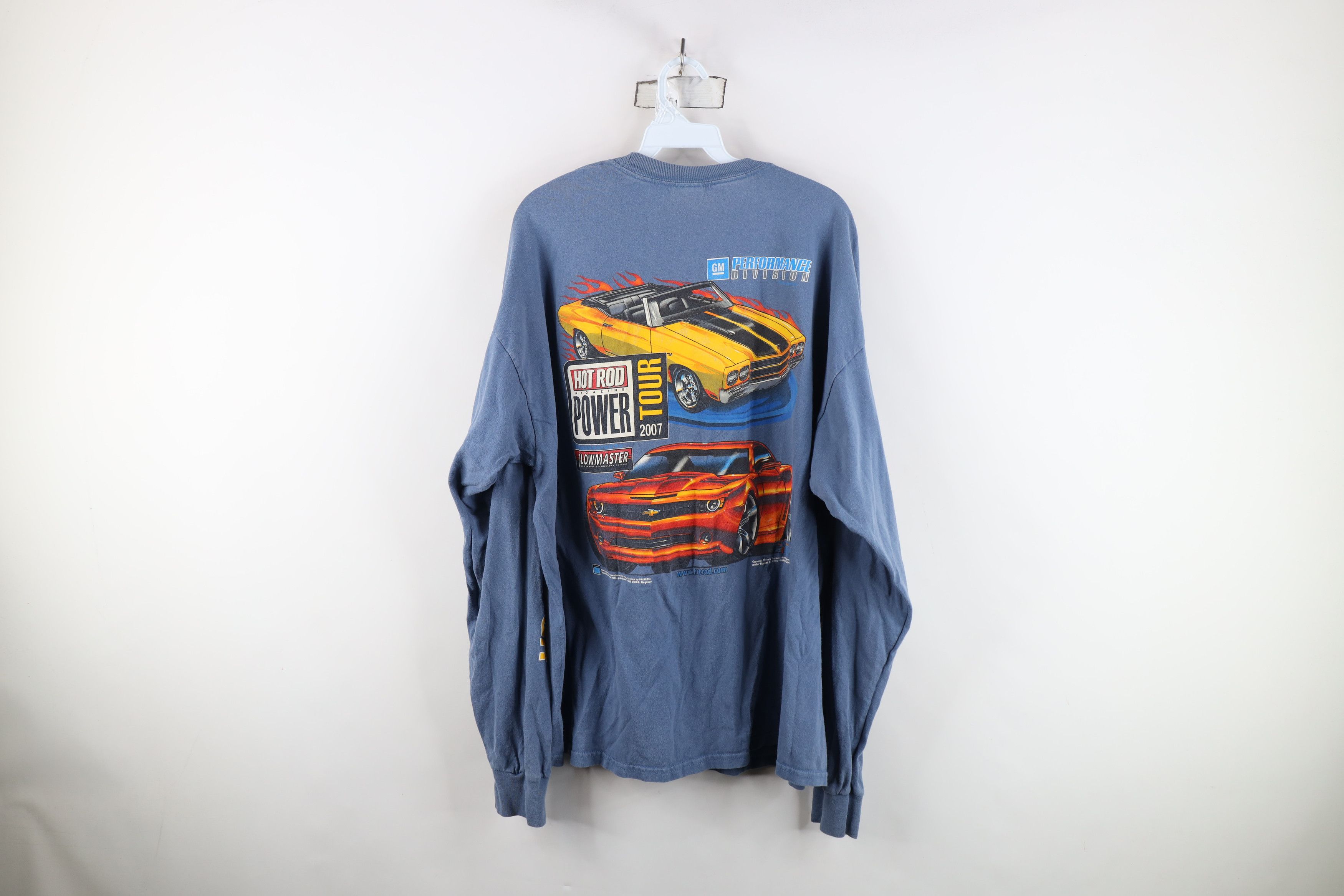 Vintage Vintage Y2K 2007 Hot Rod Magazine Racing Long Sleeve T-Shirt Size US XXL / EU 58 / 5 - 16 Thumbnail