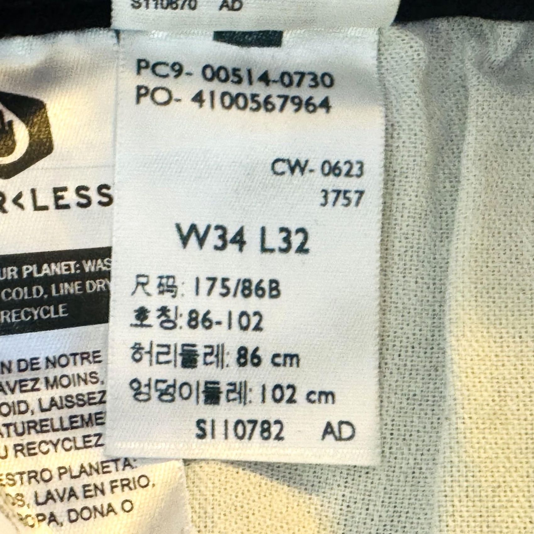 Levi's Levi's 514 Jeans Mens 34x32 Black Dark Wash Straight Denim Stretch Zip Fly Size US 34 / EU 50 - 7 Thumbnail