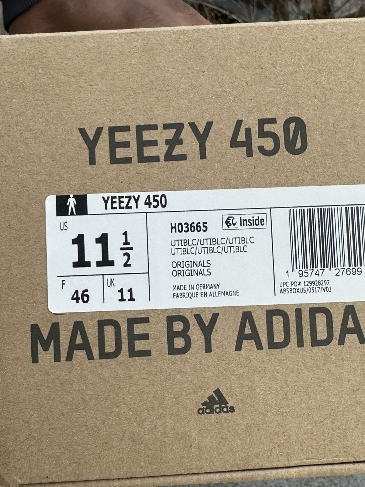 Adidas × Yeezy Black 450s YEEZY Size US 11.5 / EU 44-45 - 6 Thumbnail