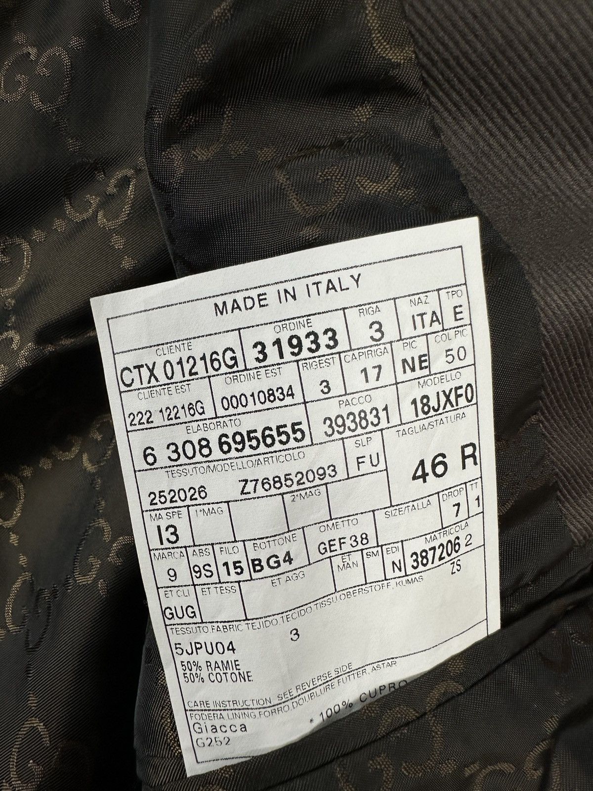 Designer × Gucci Gucci tom Ford brown blazer monogram inside made in Italy Size 46R - 8 Thumbnail