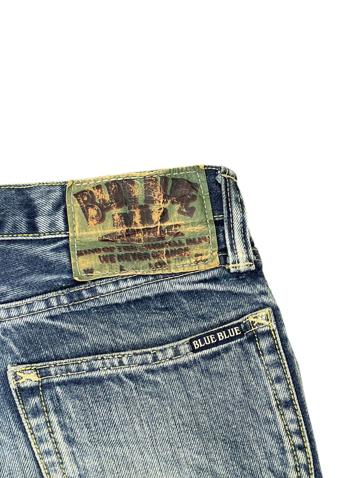 Blue Blue Japan Straight Jeans Blue Blue Japan Faded Washed 4🟦0 Size US 29 - 14 Thumbnail