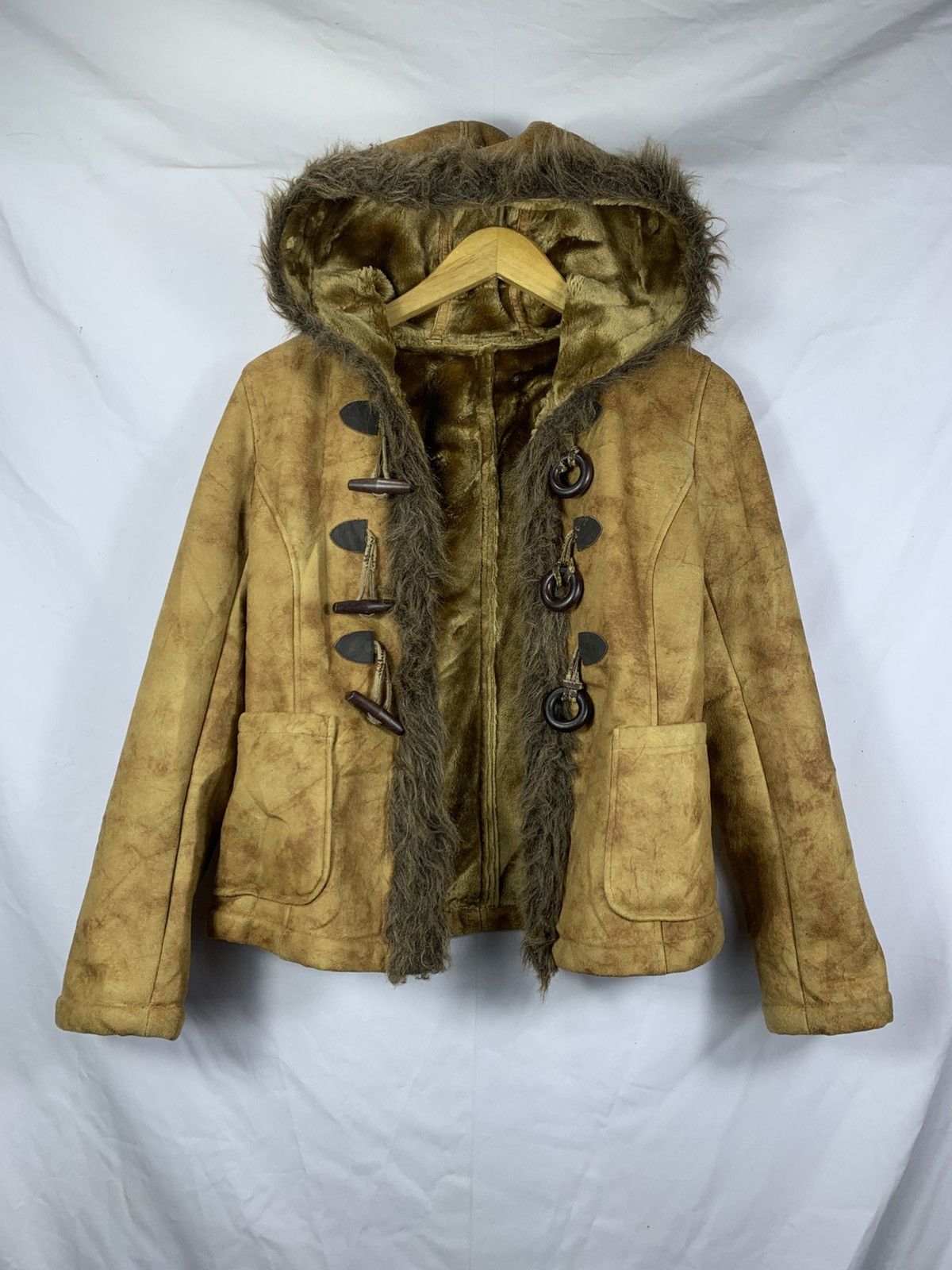 Faux Fur Comme Ca Boys Distressed Hoodie Lgb style