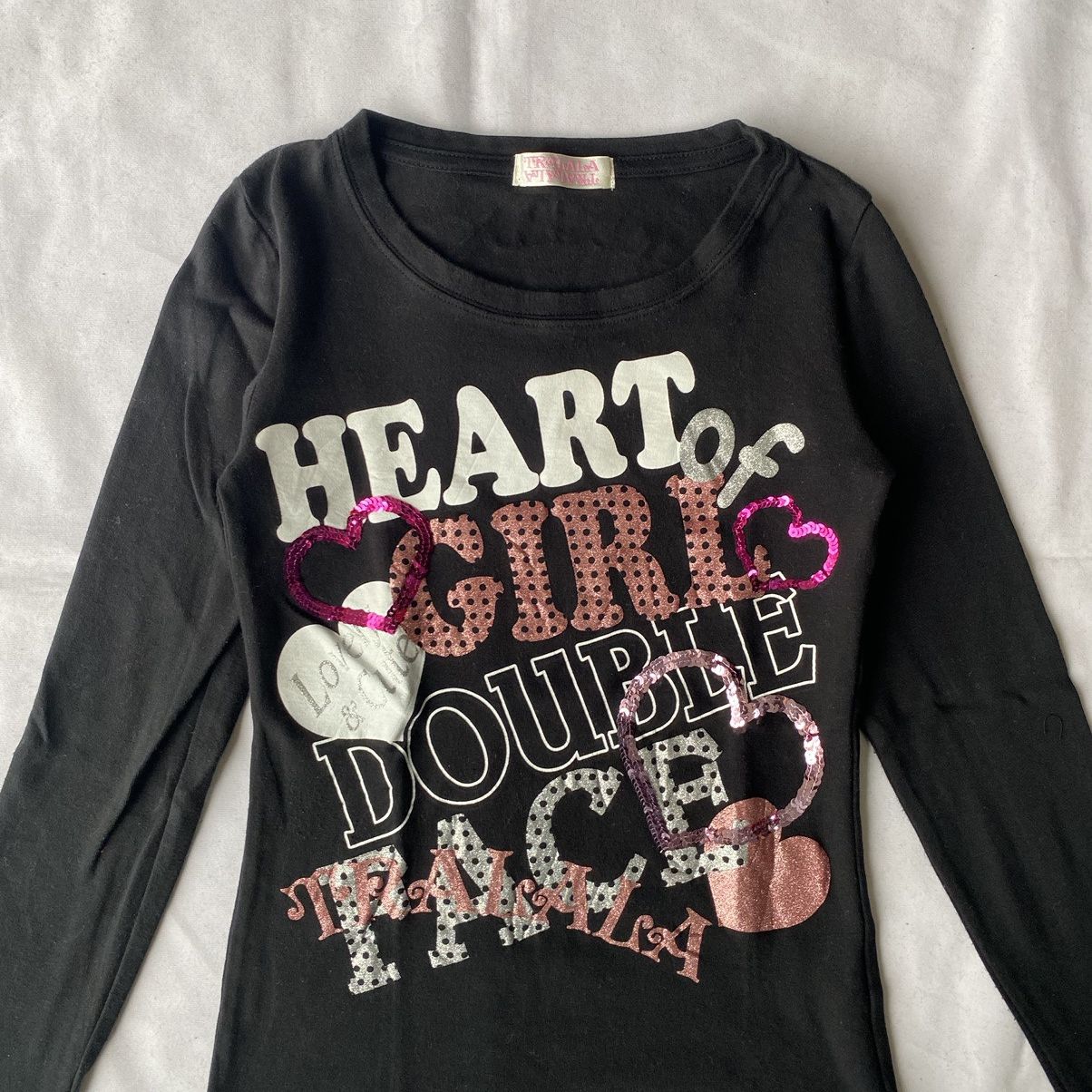 Hysteric Glamour × If Six Was Nine × Japanese Brand Y2K Heart Girl Pink Sequin Lace Trimmed Harajuku Style Tees Size S / US 4 / IT 40 - 5 Thumbnail