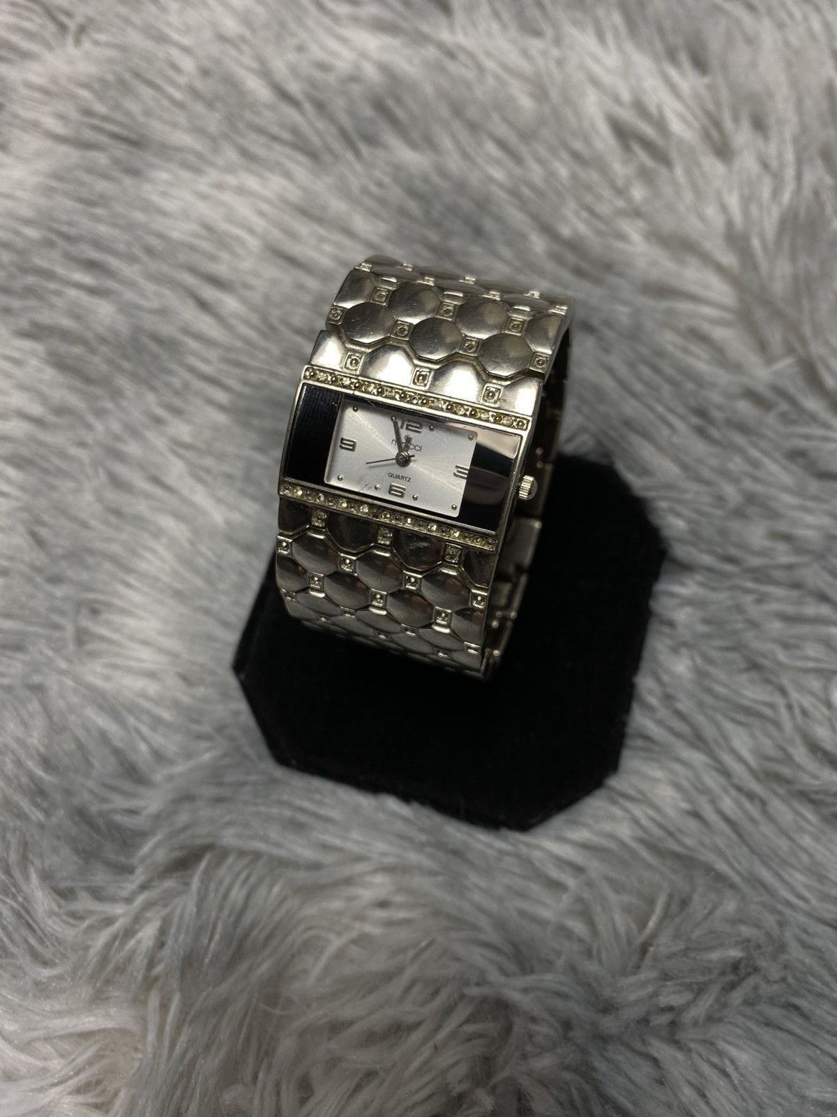 Japanese Brand × Jewelry × Vintage Silver-Tone Geometric Bracelet Watch – Japanese Quartz Size ONE SIZE - 3 Thumbnail