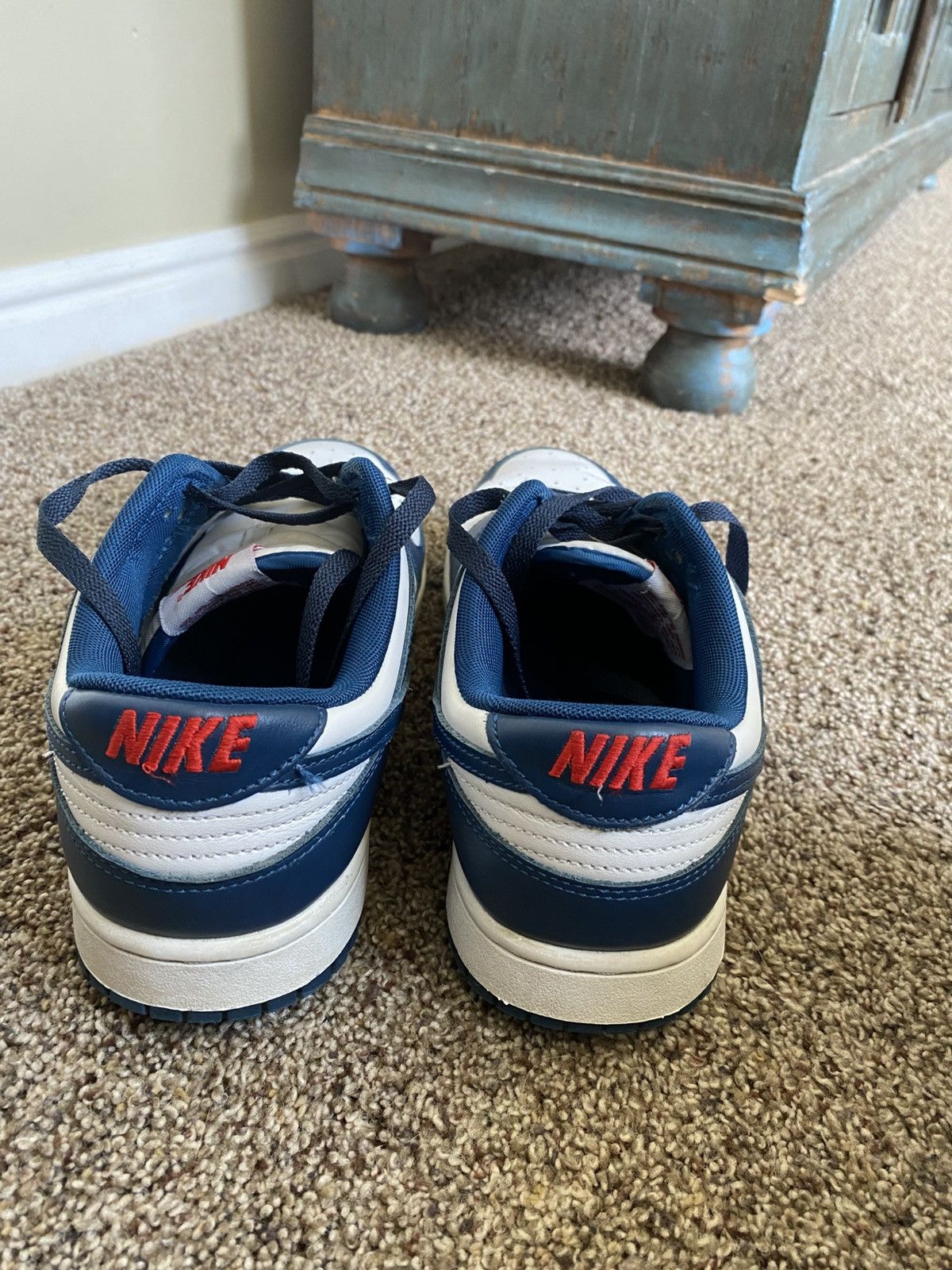 Nike Nike Dunk Low Retro Navy and White Size US 11 / EU 44 - 7 Thumbnail