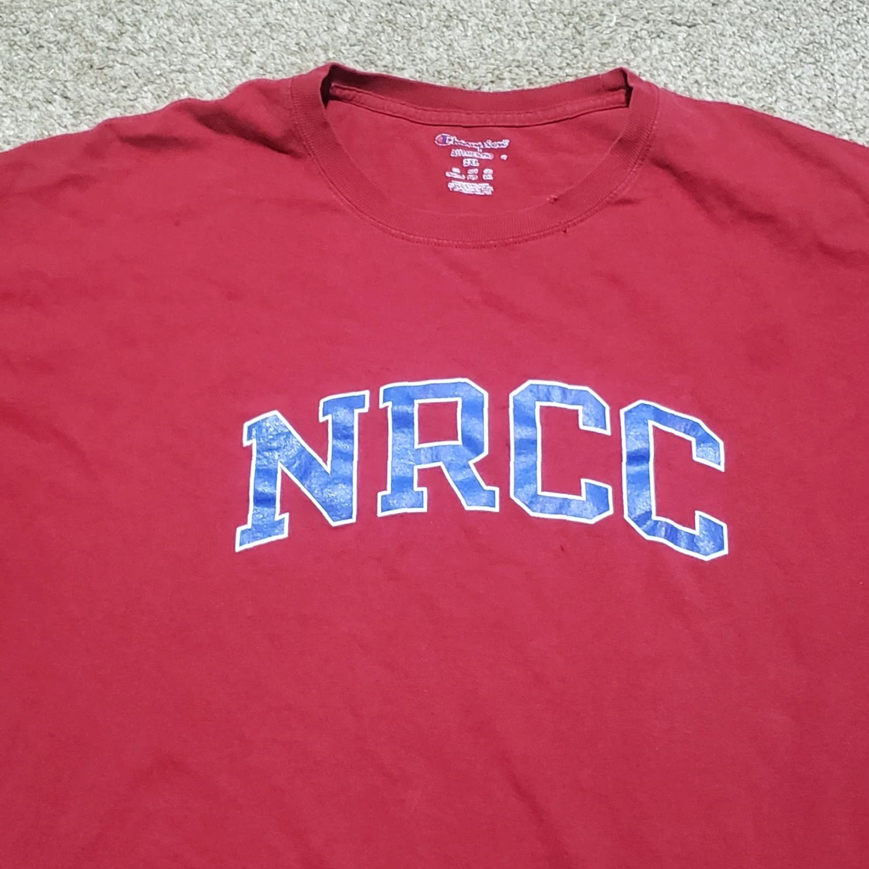 Champion NRCC New River Community College Shirt Red Adult 2XL Mens Size US XXL / EU 58 / 5 - 2 Thumbnail