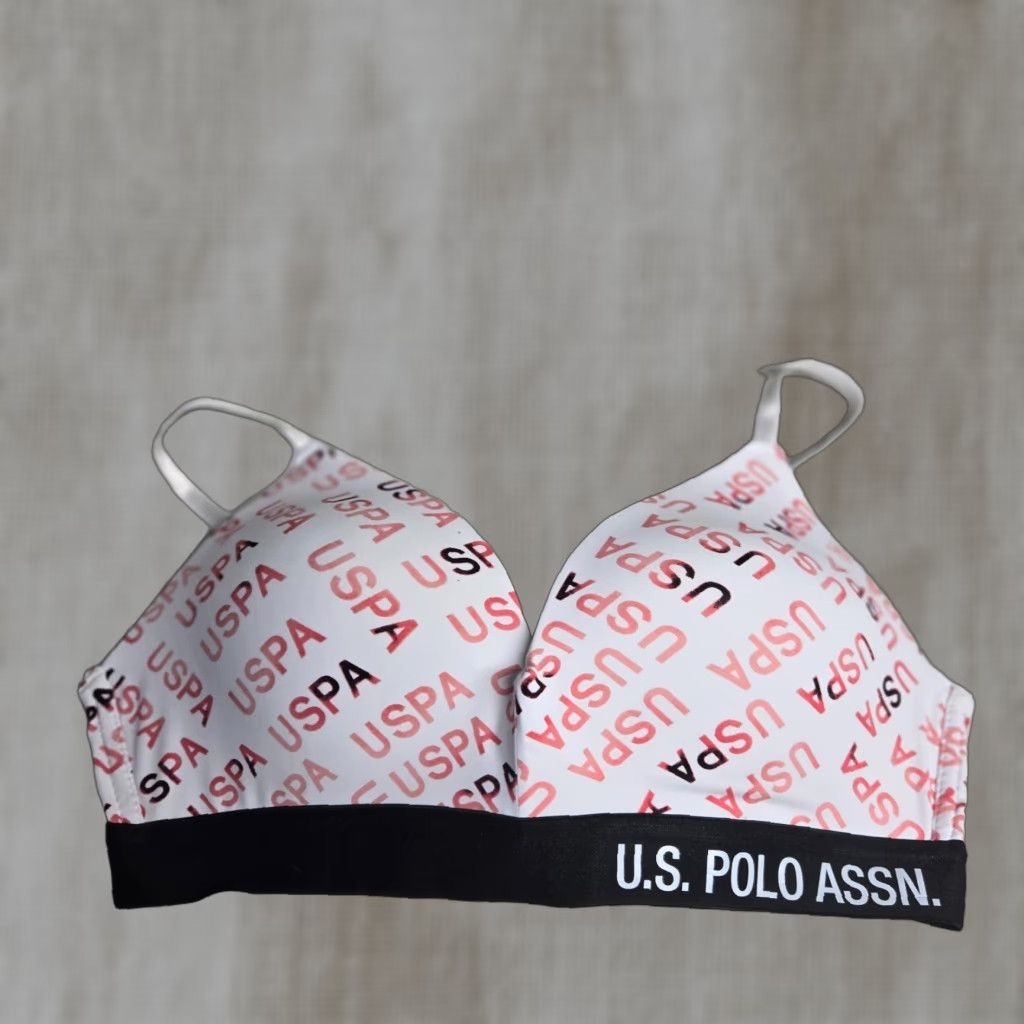 Vintage US Polo Assn. Bra 36C Pink Padded Wireless Adjustable Clasp Back Size ONE SIZE - 1 Thumbnail