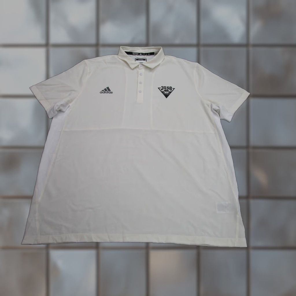 Adidas Adidas Polo Shirt Mens 2XL White Basketball Performance Coach Elite EYBL Size US XXL / EU 58 / 5 - 1 Thumbnail