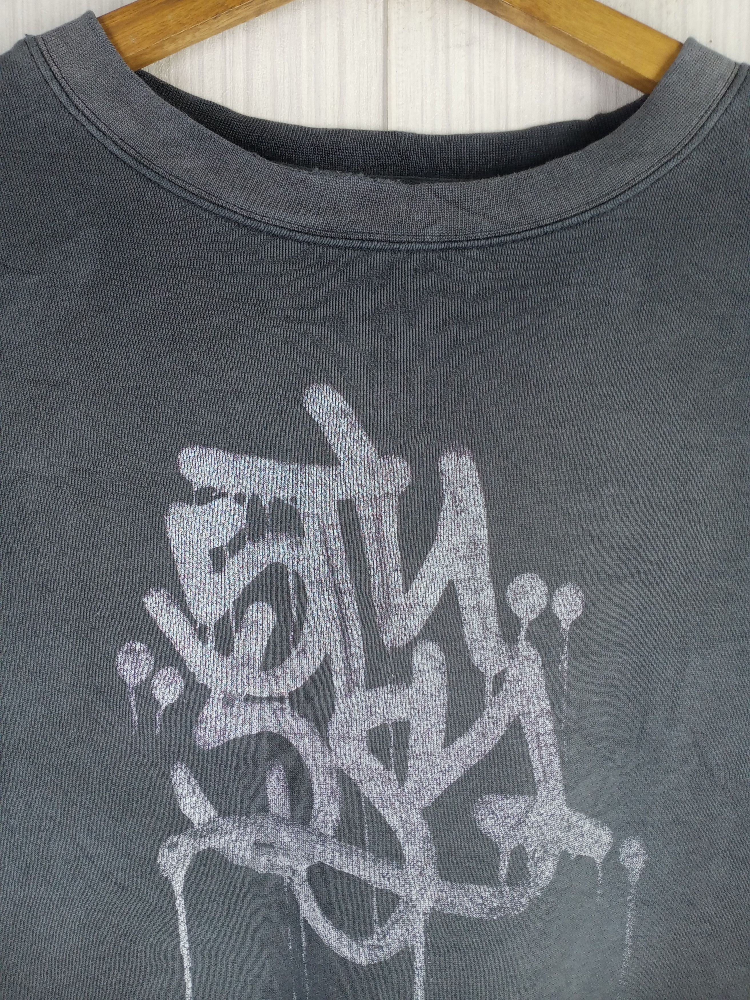 Stussy Very Rare Vintage Distressed Stussy Graffiti Sweatshirt Size US XL / EU 56 / 4 - 5 Thumbnail