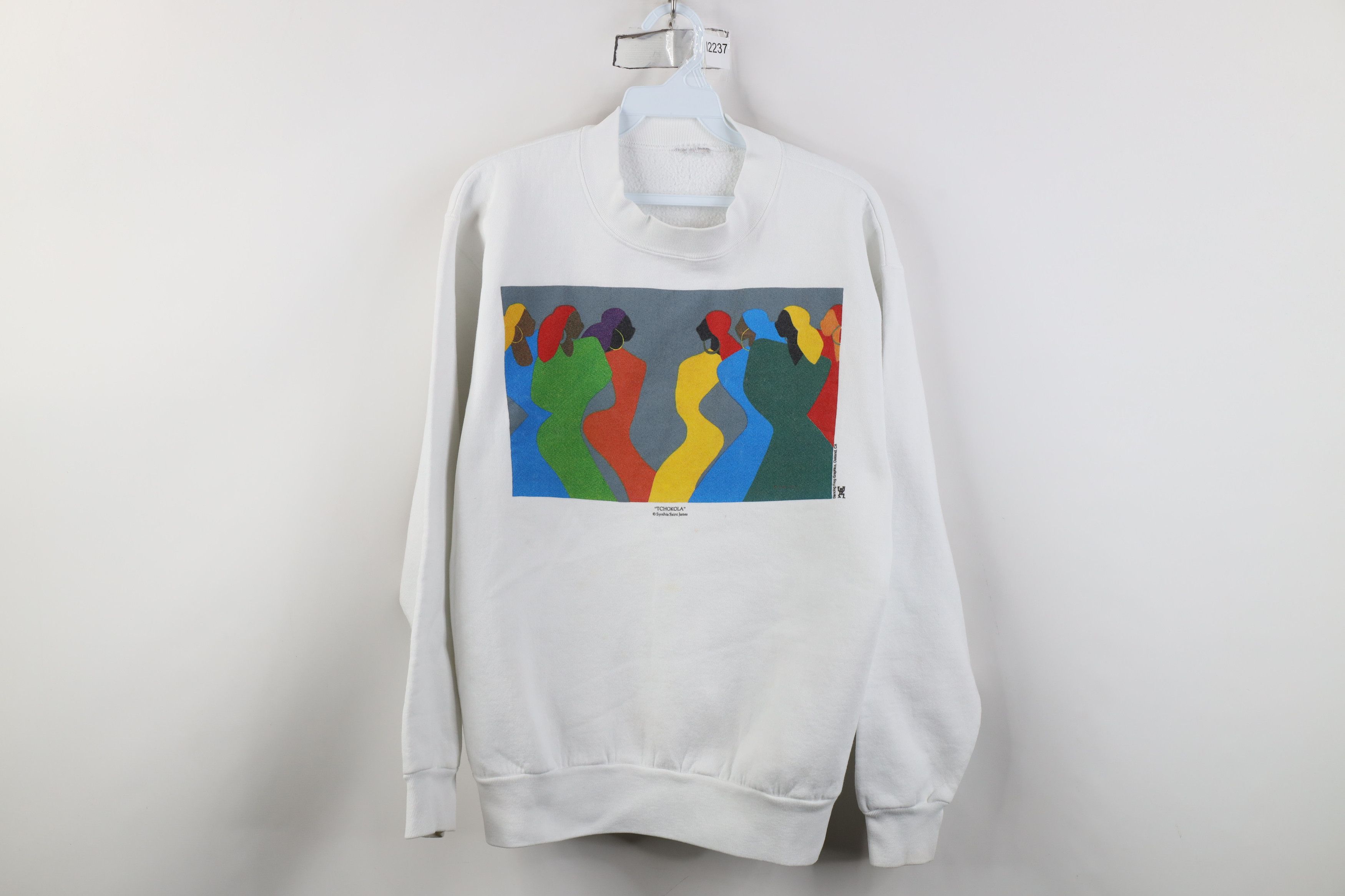 Vintage Vintage 90s Synthia Saint James Tchokola Art Sweatshirt USA Size M / US 6-8 / IT 42-44 - 1 Thumbnail