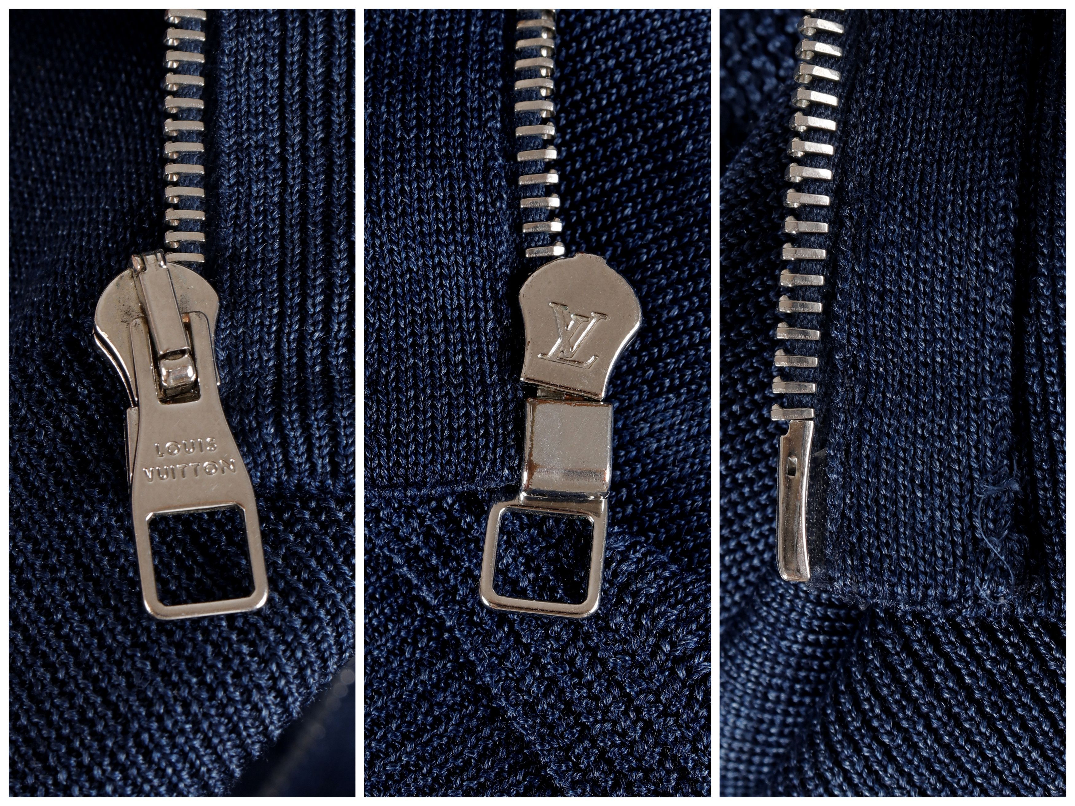 Louis Vuitton Louis Vuitton Wool Silk Blue Zip Sweater Size US L / EU 52-54 / 3 - 7 Thumbnail