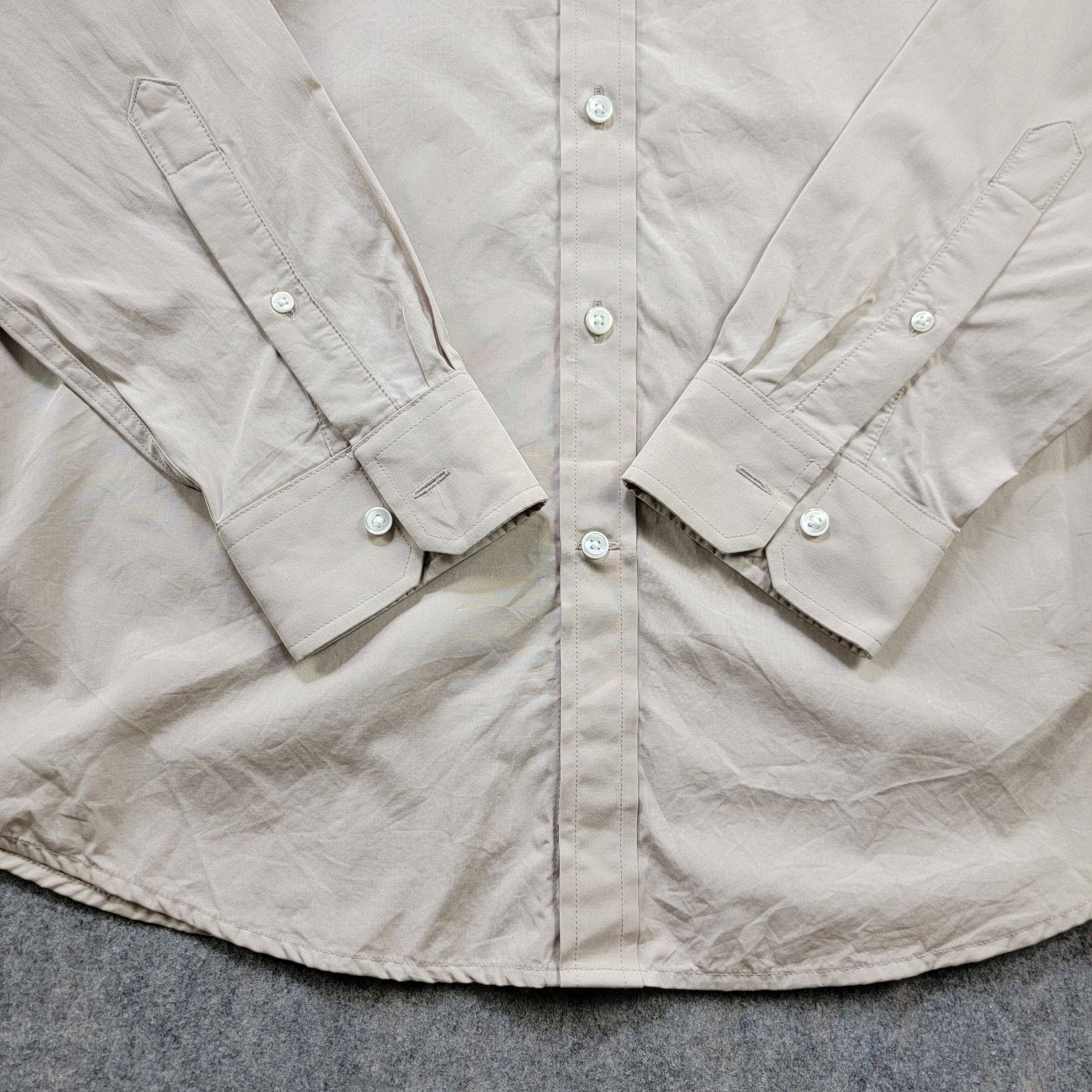 Todd Snyder Thomas Mason x Todd Snyder Button Up Dress Shirt 18.5 Cream Size US XL / EU 56 / 4 - 7 Thumbnail