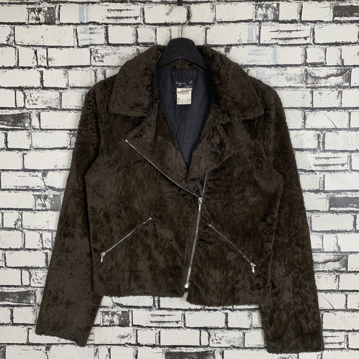 agnes b. Vintage Agnes B Furr Jacket Size XXS / US 00 / IT 34 - 2 Thumbnail