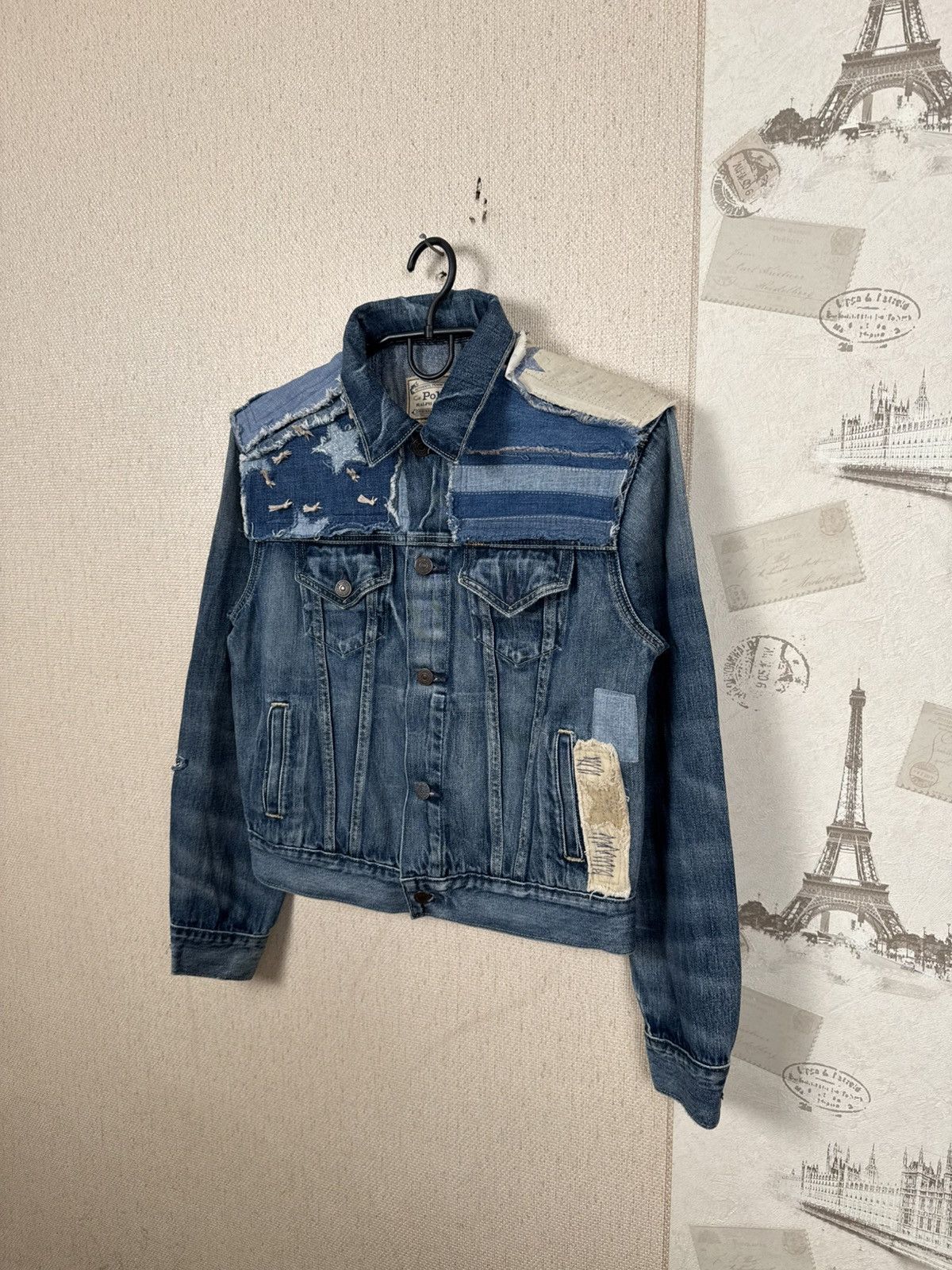 Polo Ralph Lauren Polo Ralph Lauren Patchwork Denim Trucker Jacket Sz XS Size XS / US 0-2 / IT 36-38 - 13 Thumbnail