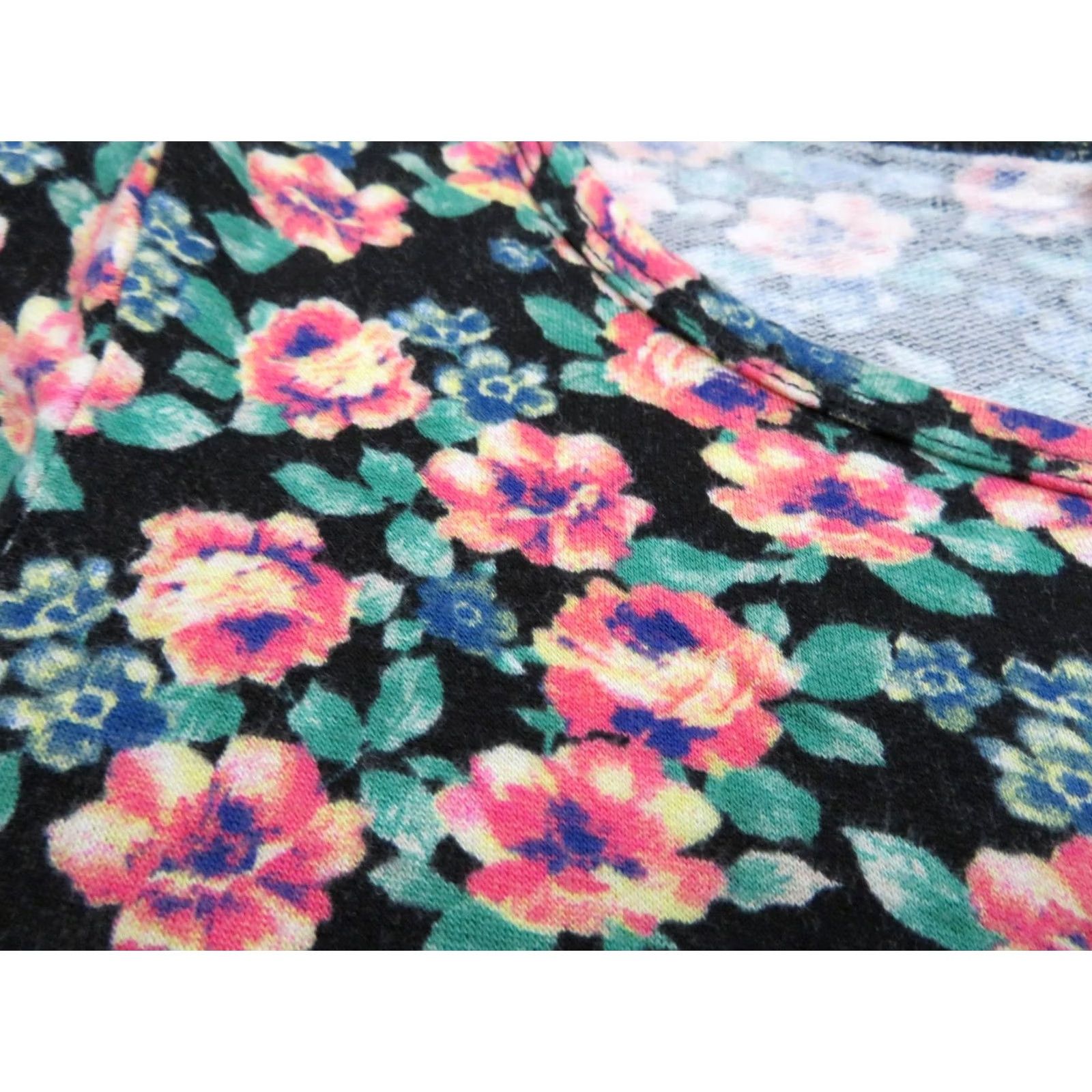 Vintage LuLaRoe Julia Dress 2XS Black Floral Flowers Bodycon Unicorn EUC Size XXS / US 00 / IT 34 - 5 Thumbnail