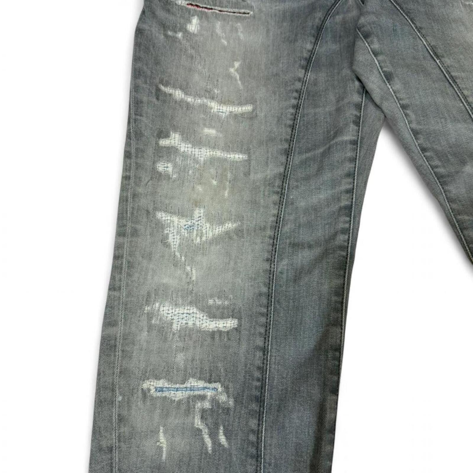 True Religion Buckaroo ripped denim jeans slim fit Size US 32 / EU 48 - 3 Thumbnail