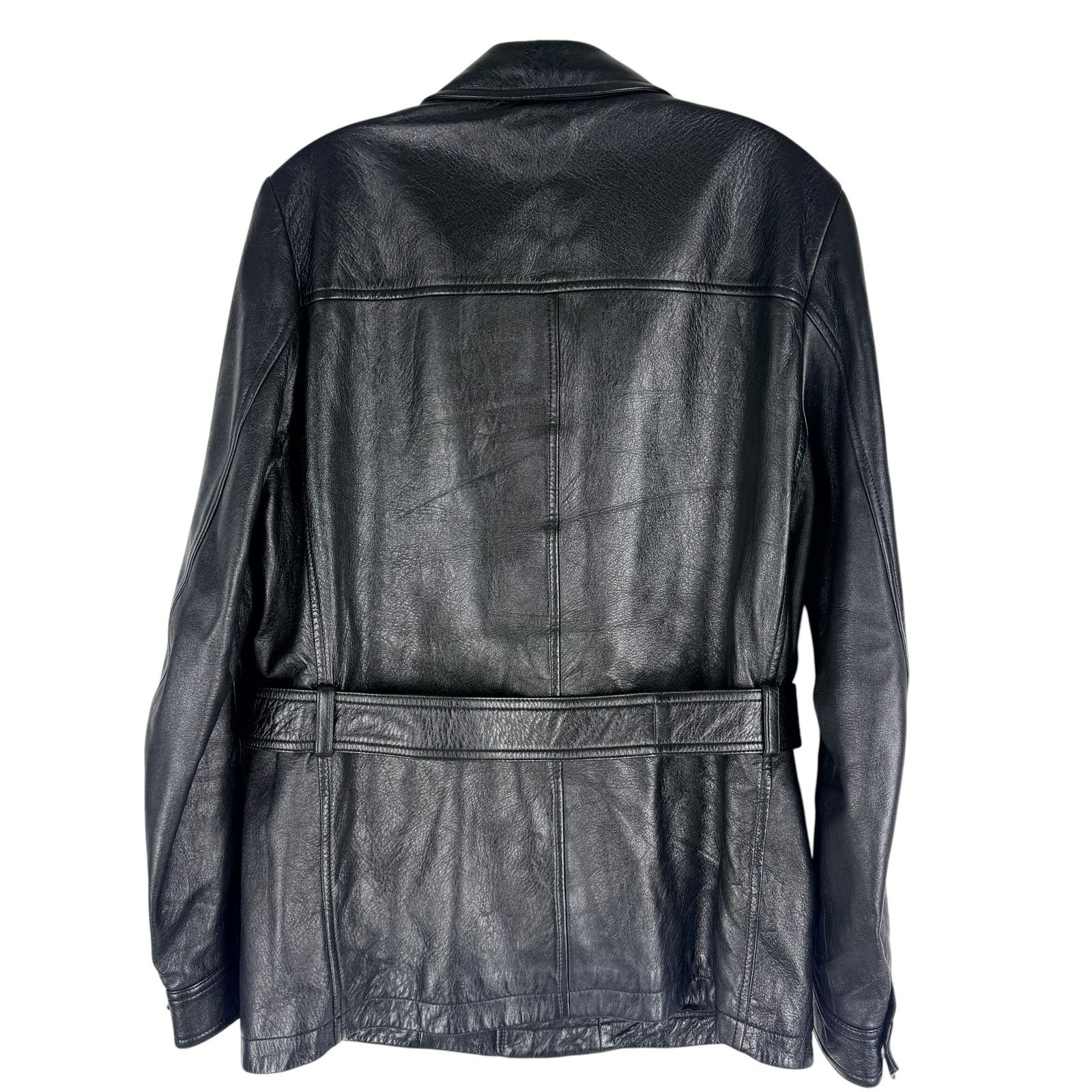 Saint Laurent Paris Saint Laurent Saharienne Lambskin Leather Belted Jacket Size US M / EU 48-50 / 2 - 6 Thumbnail