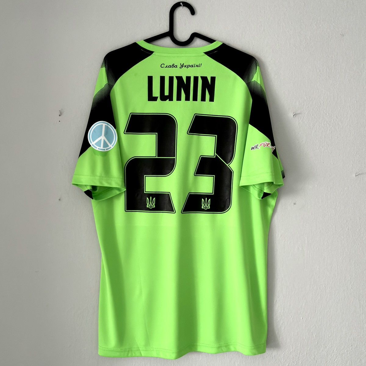 Joma 2023 2024 GAME ISSUE Ukraine National Lunin Soccer Jersey XL Size US XL / EU 56 / 4 - 7 Thumbnail