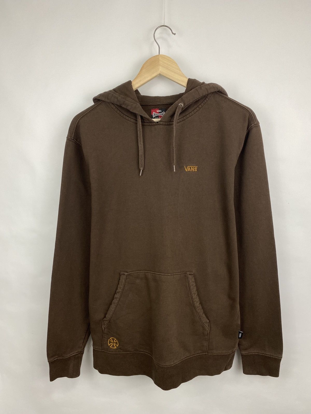 Independent Truck Co. × Vans 🇺🇸 Vintage Independent Vans Brown Big Logo Hoodie Y2K Rare Size US S / EU 44-46 / 1 - 7 Thumbnail