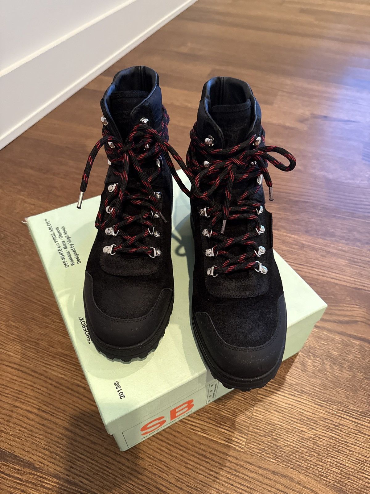 Off-White Off-White Black Leather Hiking Boot Size US 10 / EU 43 - 3 Thumbnail