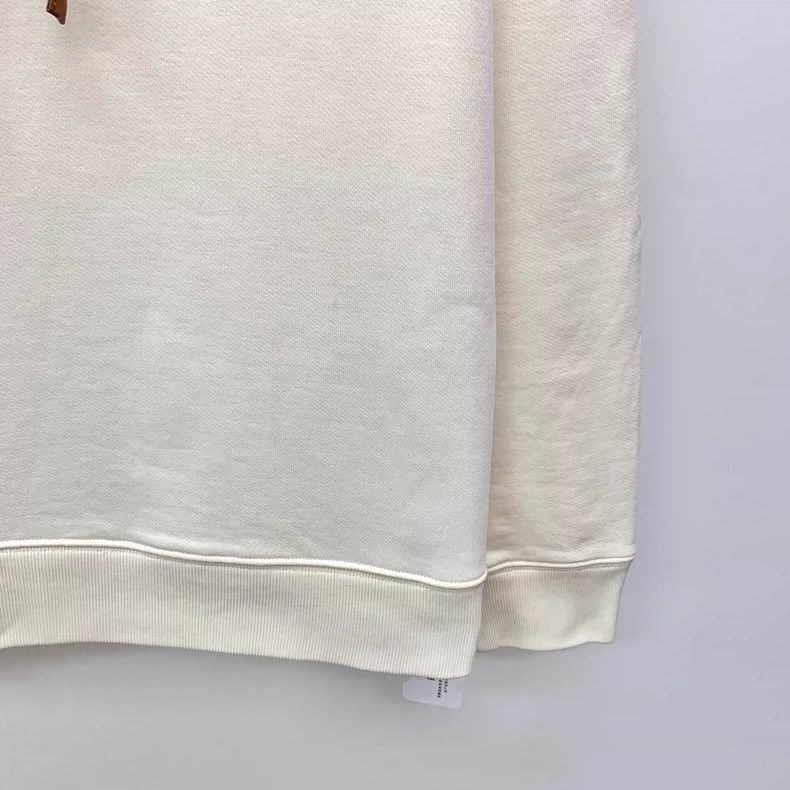 Loewe Loewe Muted beige logo leather card cotton hooded drawstri Size S / US 4 / IT 40 - 4 Thumbnail