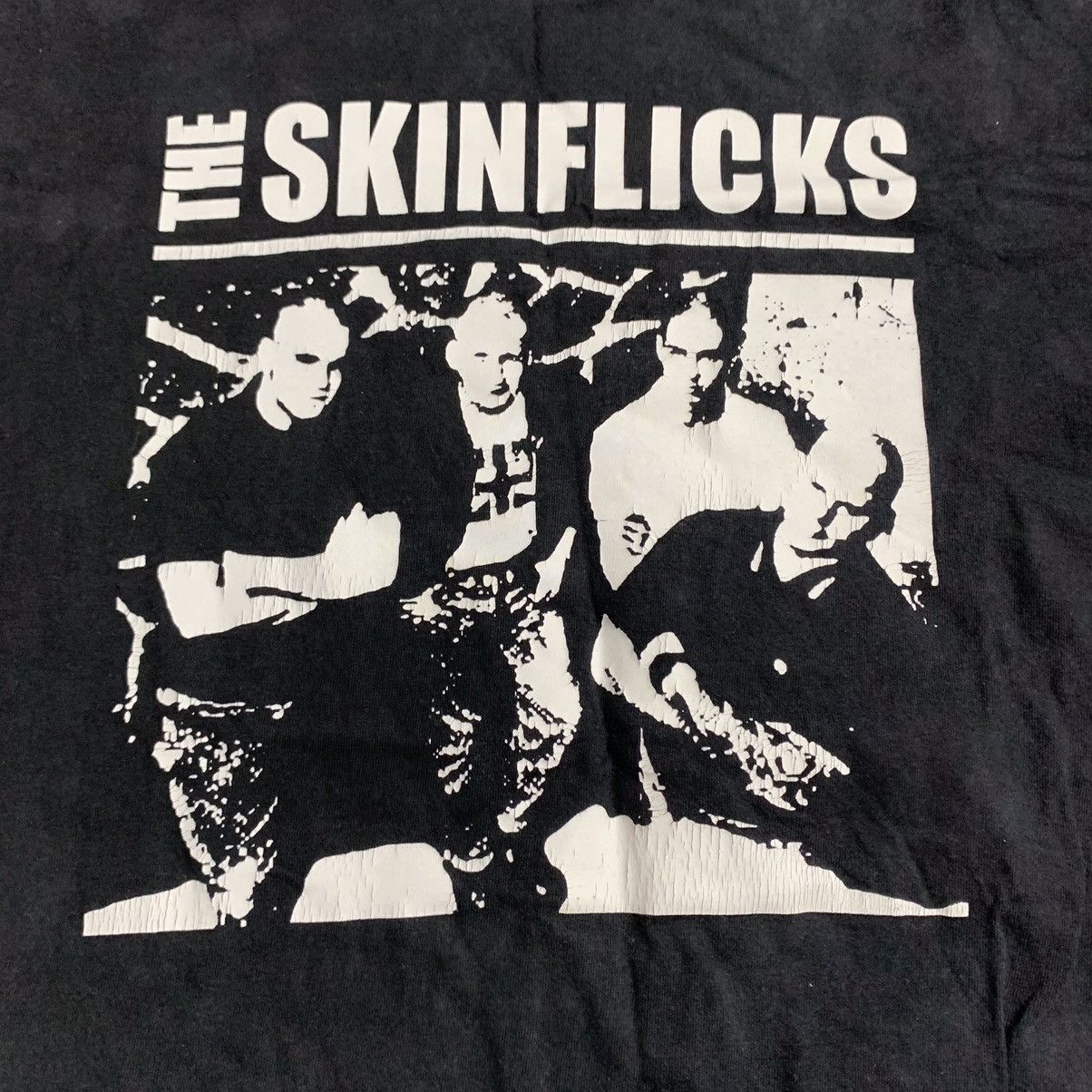 Vintage Vintage Y2K Skinflicks Graphic Tee Punk Grunge Black Slim L Size US L / EU 52-54 / 3 - 3 Thumbnail