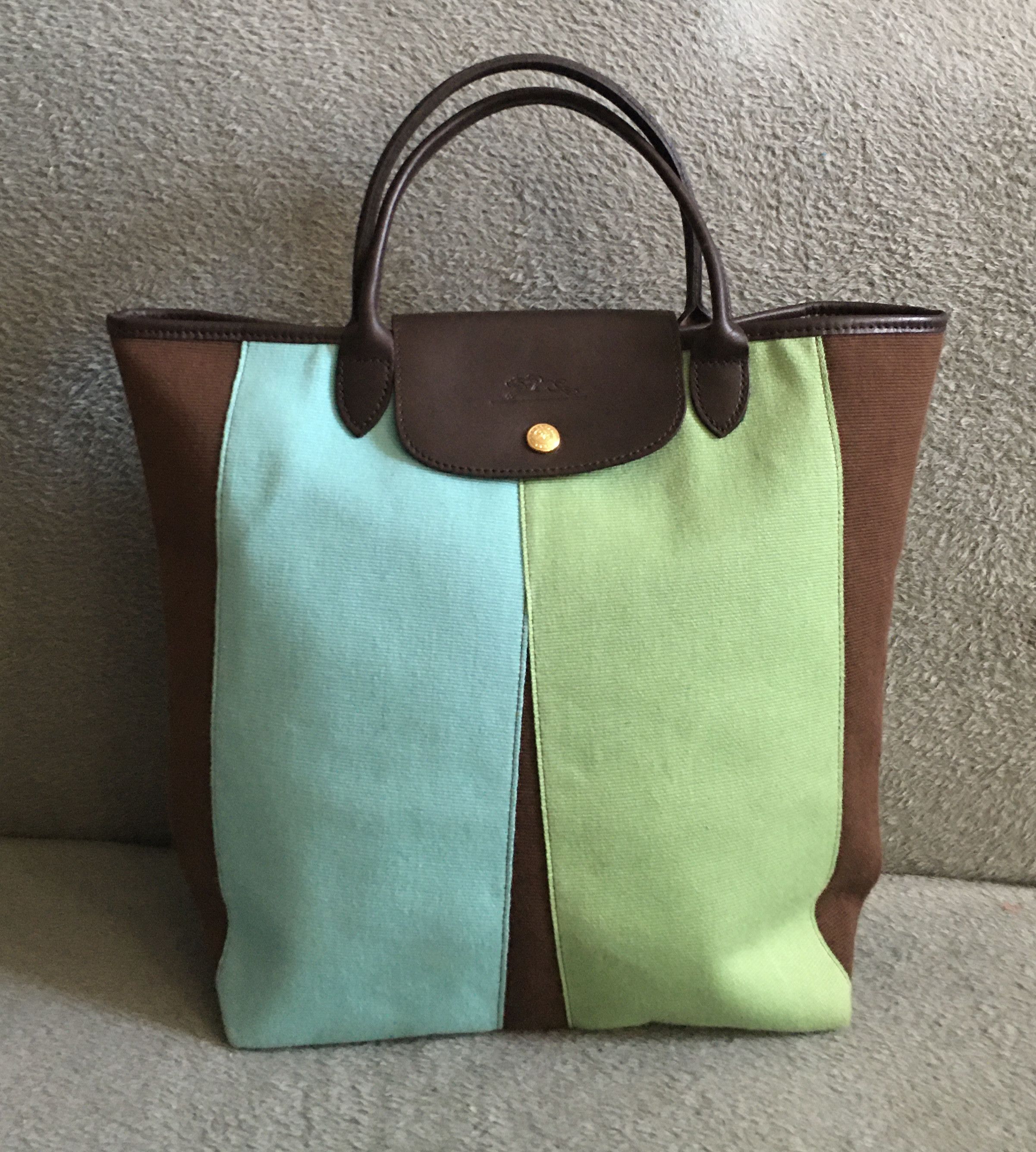 Longchamp Longchamp Le Pliage Canvas Tote Bag Multicolor Panel Size ONE SIZE - 3 Thumbnail