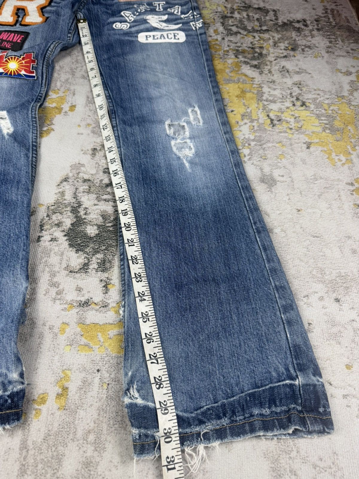 Tornado Mart 90s Flared Riot Poem Distressed Patches Pants Size US 31 - 11 Thumbnail