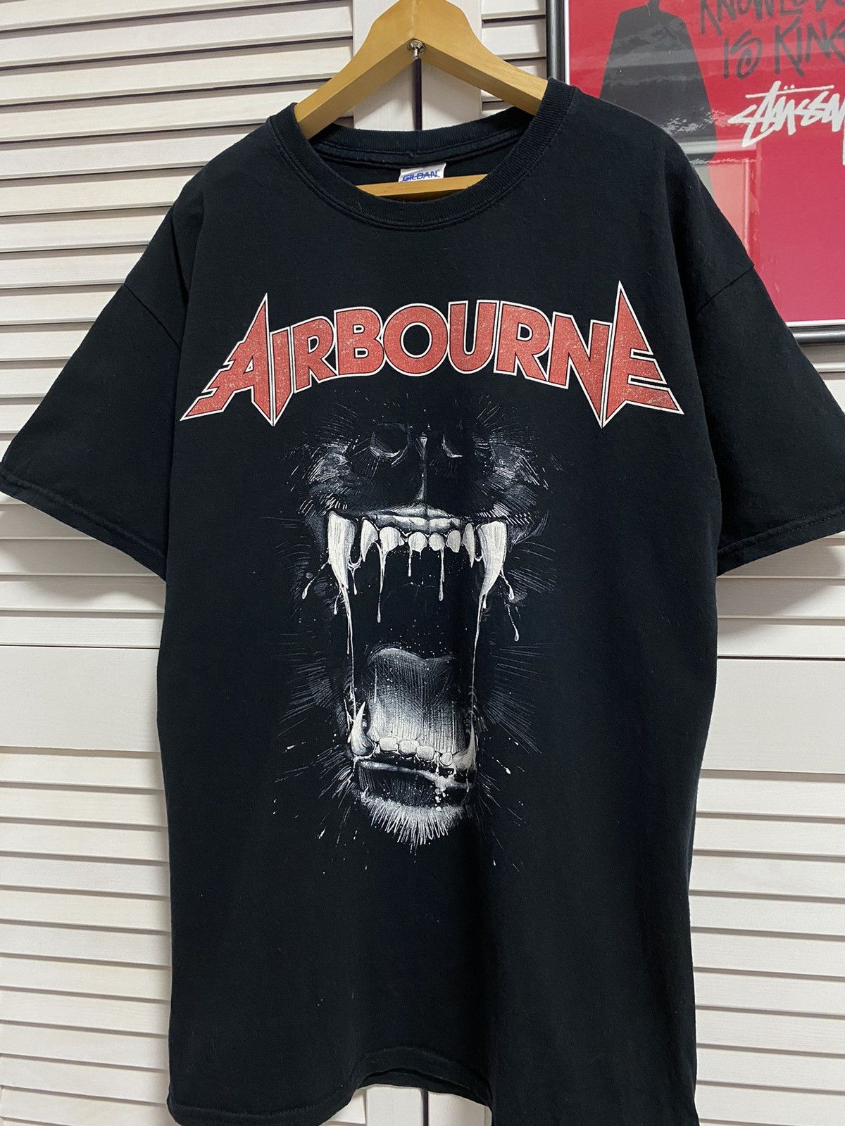 Band Tees Vintage 00s T-Shirt Airbourne The Black Dog Graphic Size US M / EU 48-50 / 2 - 3 Thumbnail
