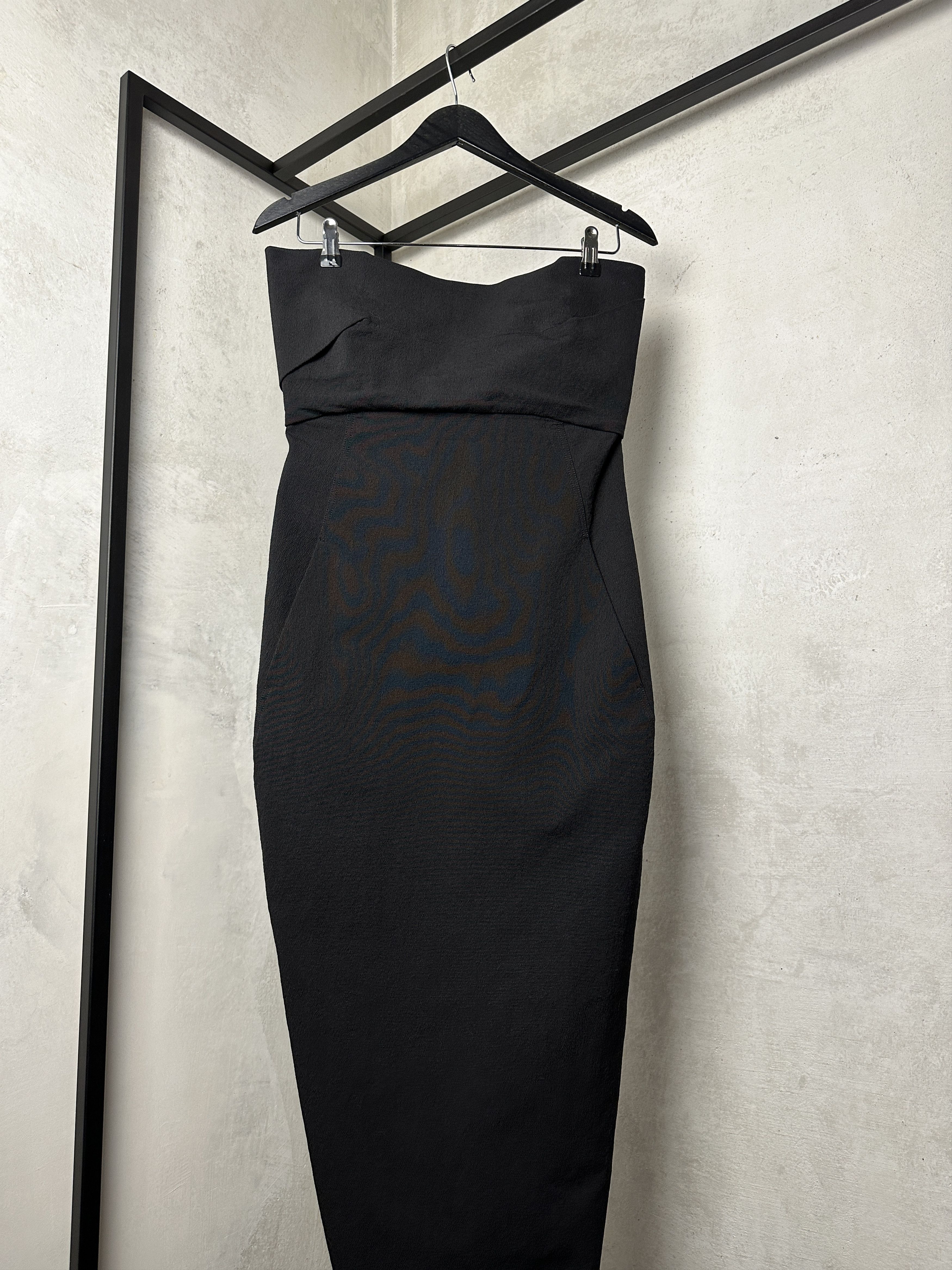 Rick Owens Rick Owens Babel SS19 Black Grosgrain Bustier Gown Size S / US 4 / IT 40 - 3 Thumbnail
