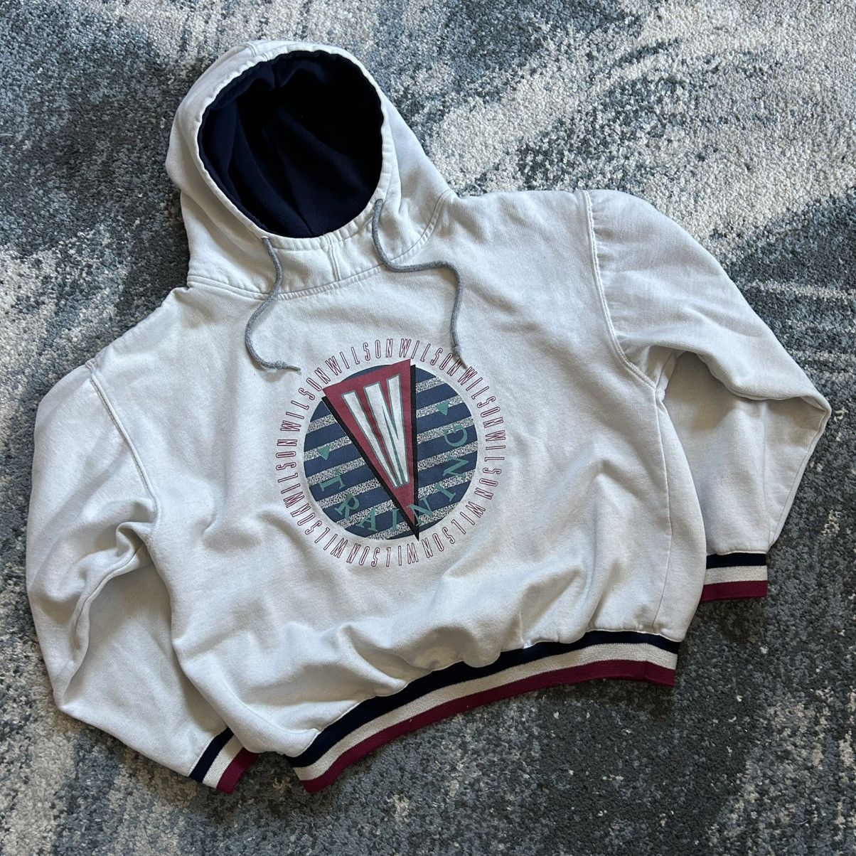 Wilson 90s WiLSON iN TRAiNiNG WiDE BOXY CROP FUNNEL NECK SWEATSHiRT Size M / US 6-8 / IT 42-44 - 6 Thumbnail