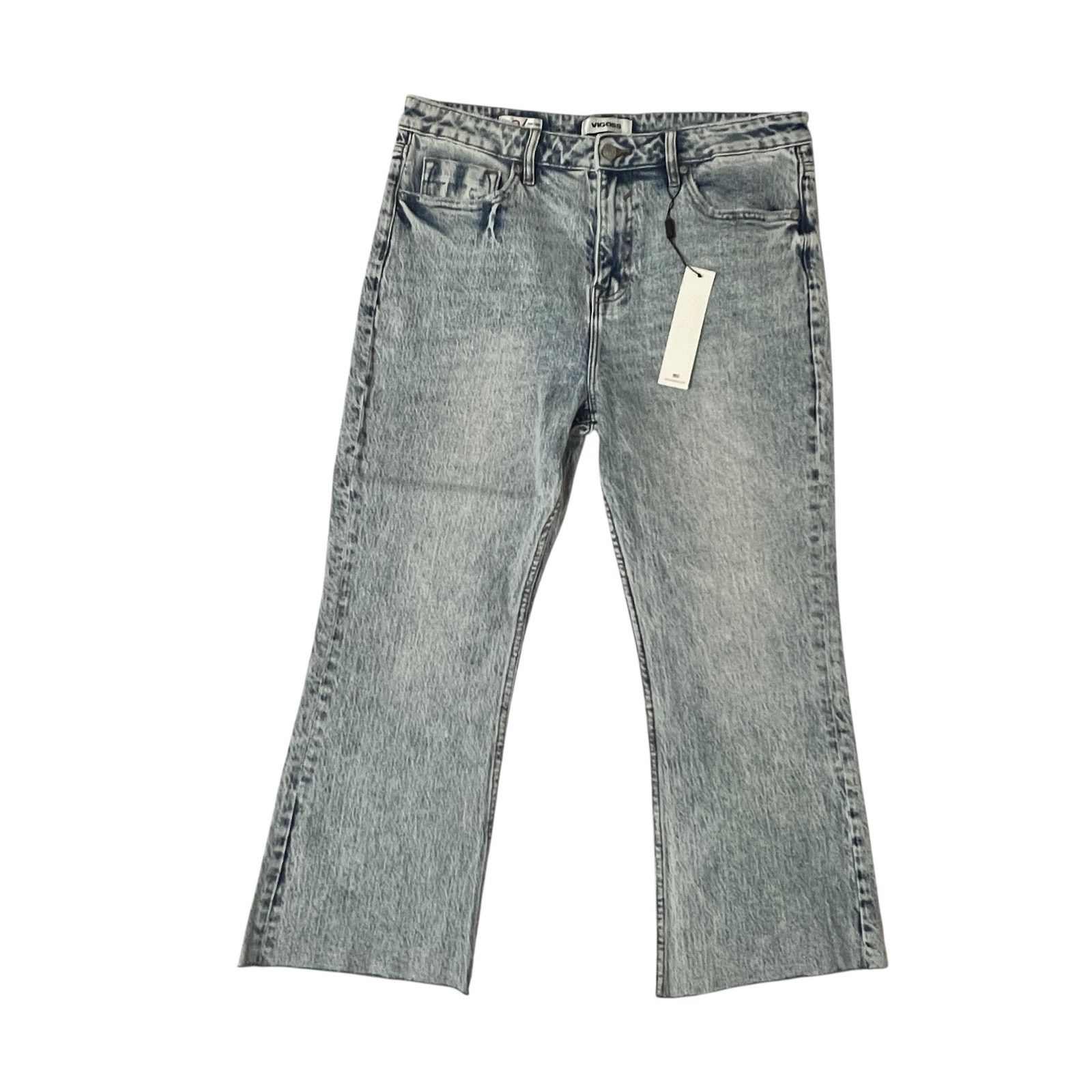 Other Miley Pop Crop Bootcut Jeans - Raw Hem Edge Zip Fly Button Size 32" / US 10 / IT 46 - 6 Thumbnail