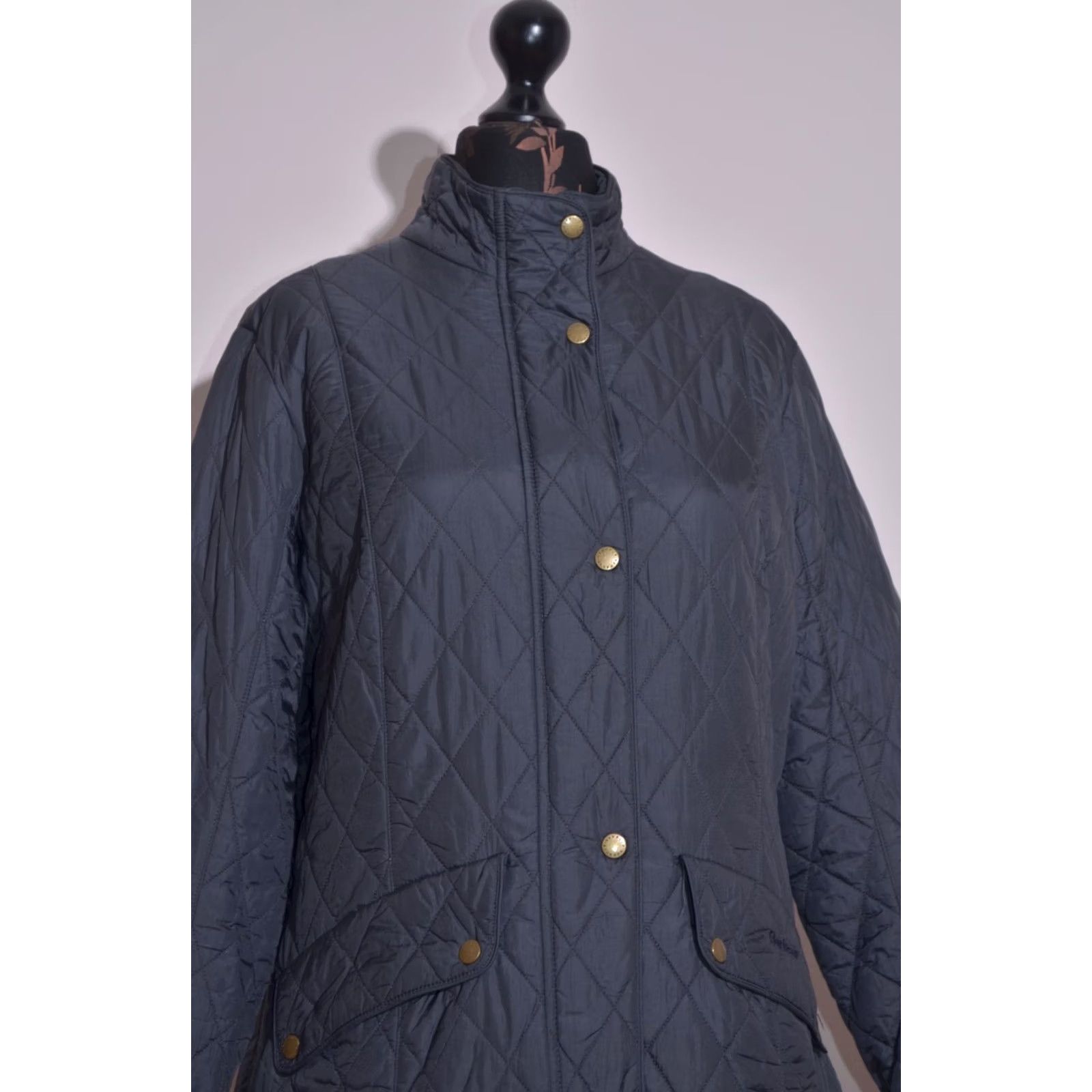 Barbour Barbour Flyweight Cavalry Quilt Jacket Women Dark Grey Lightweight Coat UK18 Size XXL / US 16-18 / IT 52-54 - 2 Thumbnail