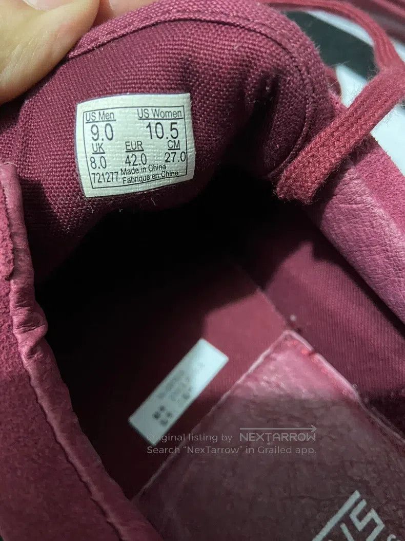Wtaps Wtaps Burgundy Low-Top Sneakers Size US 9 / EU 42 - 9 Thumbnail