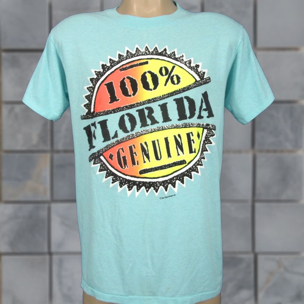 Vintage VINTAGE 80s FLORIDA T-Shirt M paper thin beach surf single stitch Size US M / EU 48-50 / 2 - 1 Thumbnail