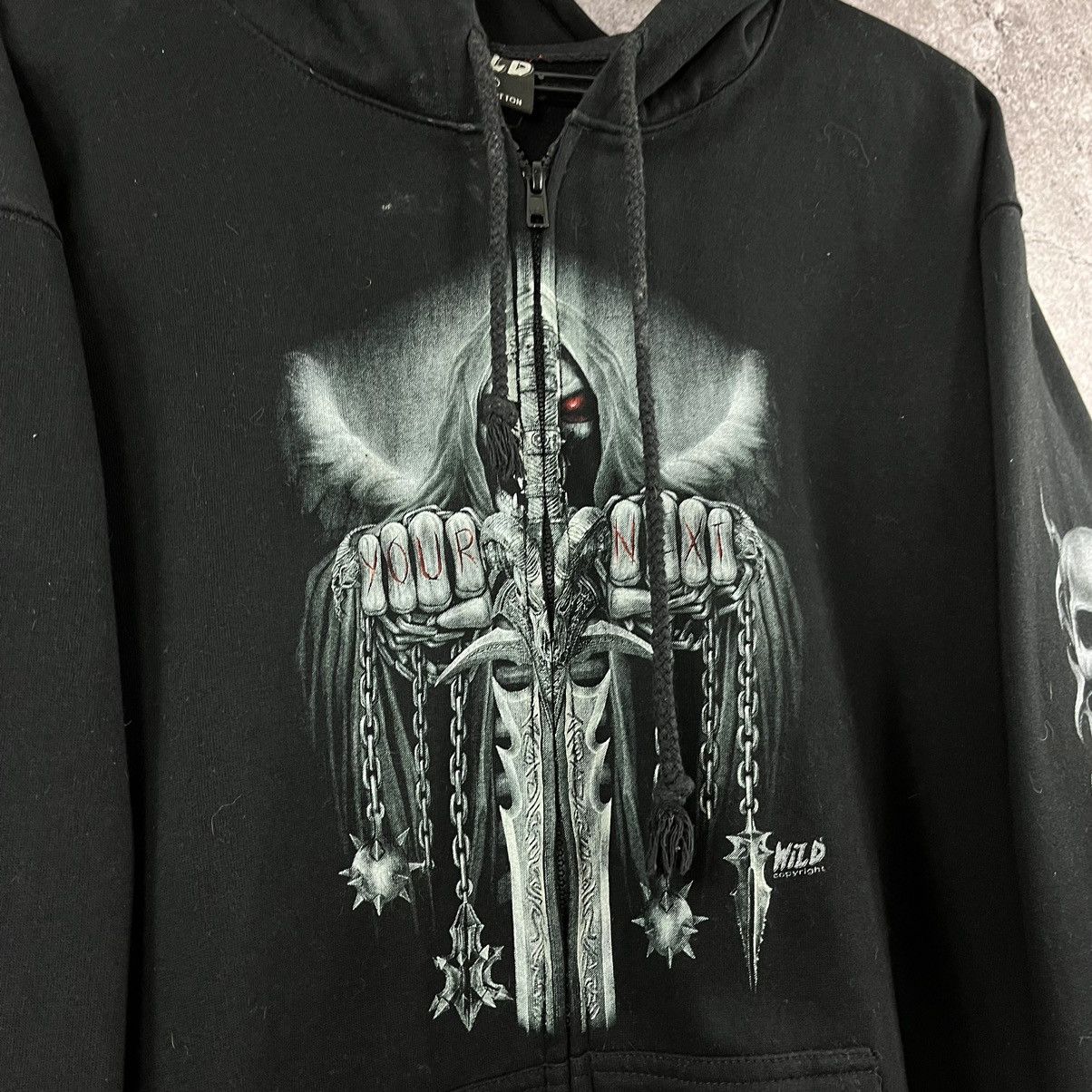 Other Vintage Wild Skulls Hoodie Neon Logo Gothic Street Style Size US XL / EU 56 / 4 - 4 Thumbnail