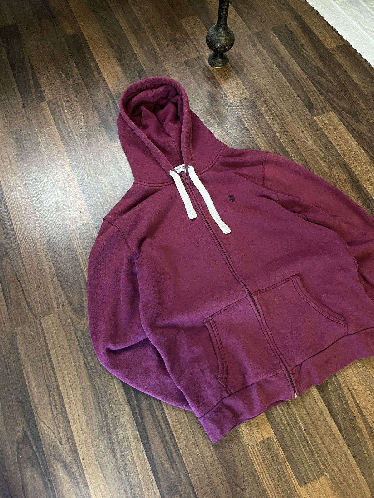 Polo Ralph Lauren × U.S. Polo Assn. Vintage Pomegranate Polo Zip Up Hoodie Size US M / EU 48-50 / 2 - 5 Thumbnail