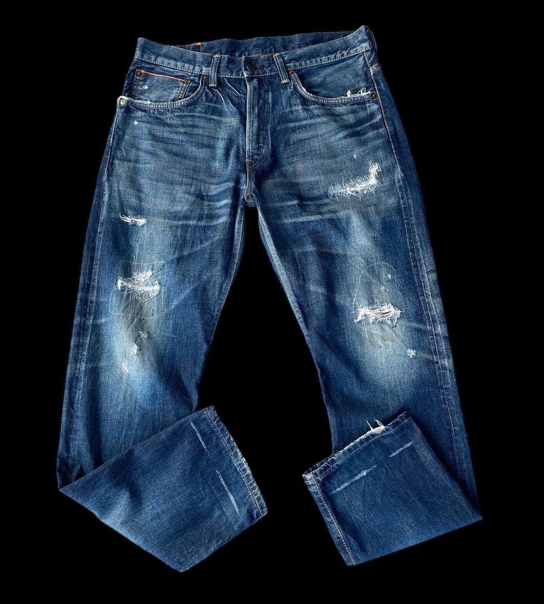 Edwin × Vintage VINTAGE EDWIN REDLINE LOT505 DISTRESSED DENIM BJ6-16 Size US 34 / EU 50 - 11 Thumbnail